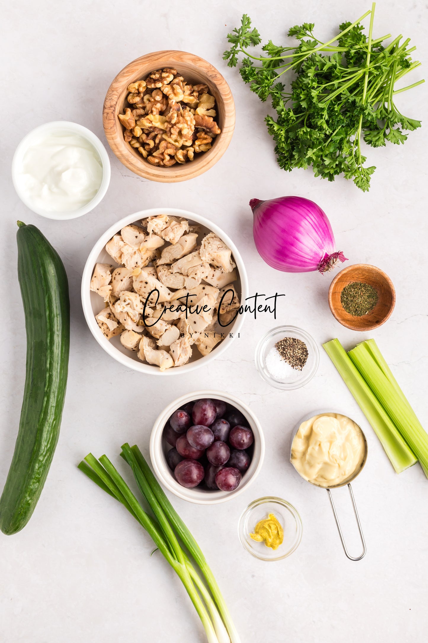 Chicken Salad with Grapes and Walnuts - Set 2 of 2