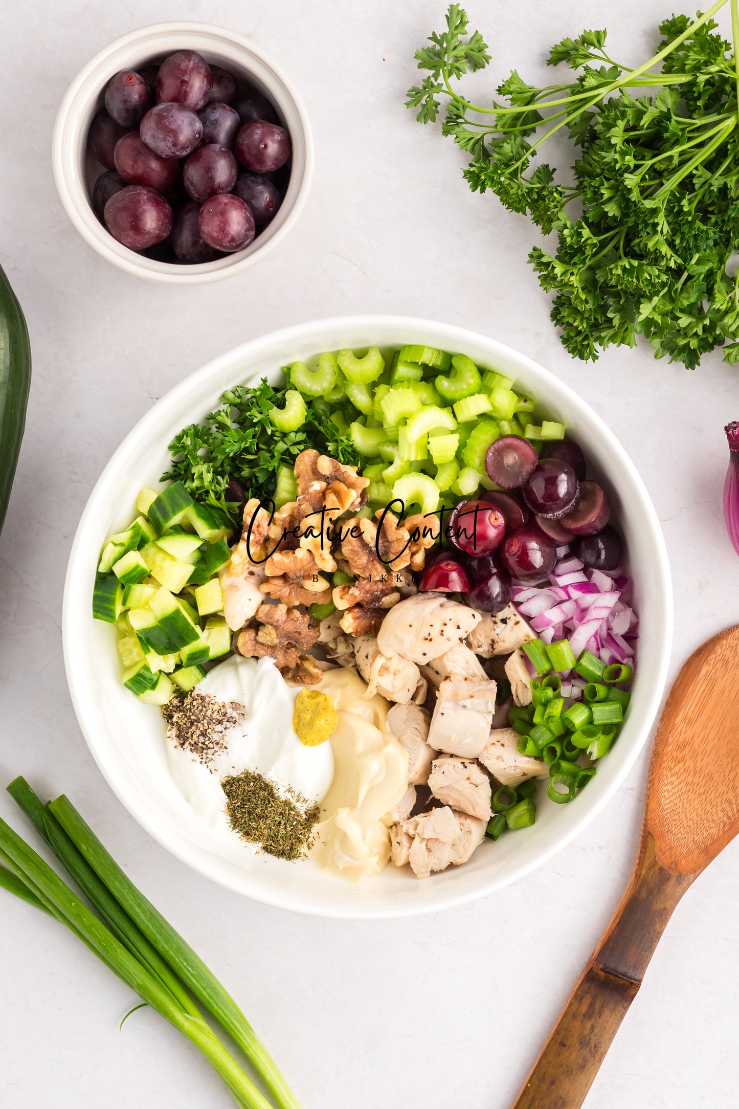 Chicken Salad with Grapes and Walnuts - Set 2 of 2