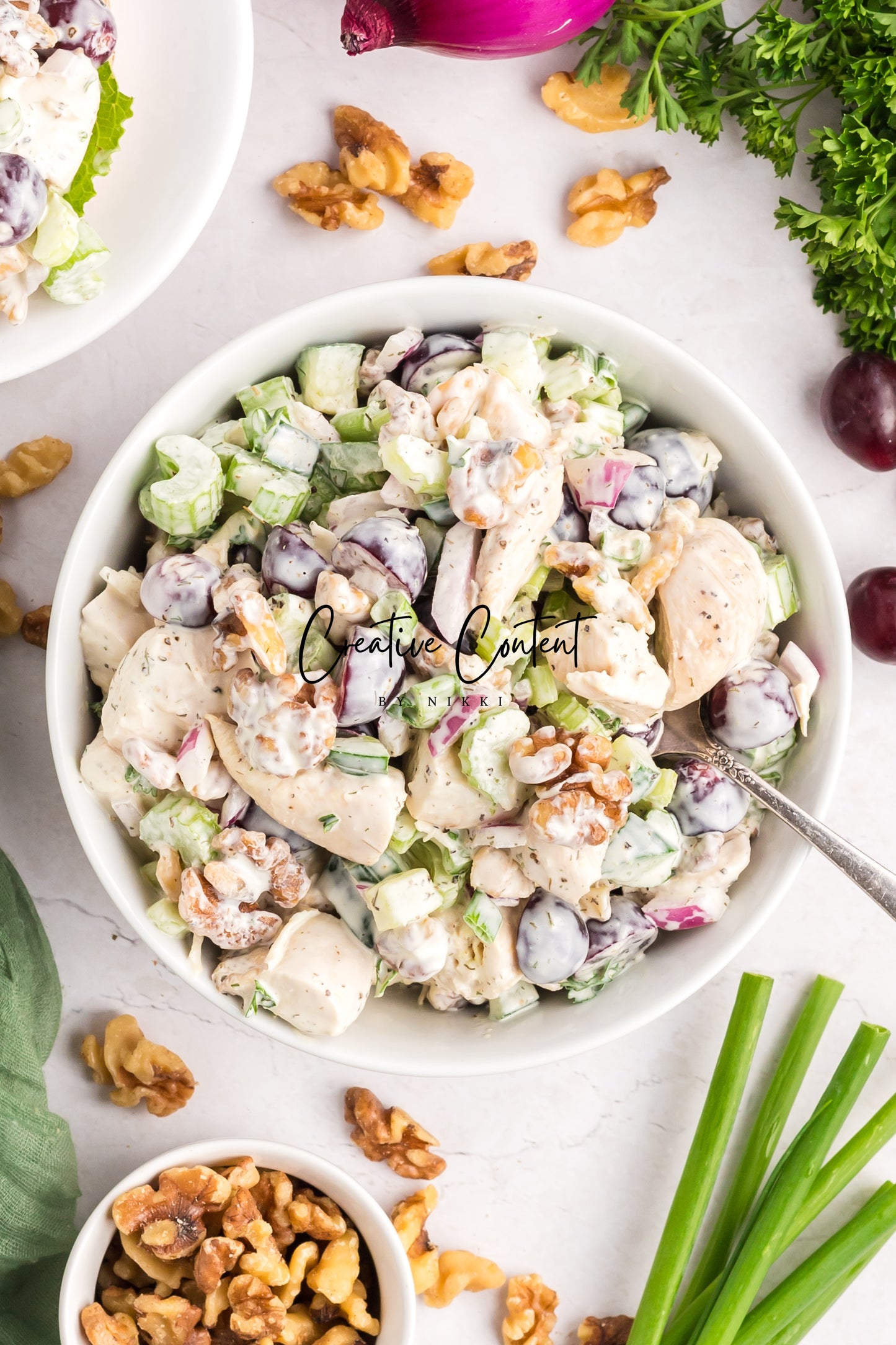 Chicken Salad with Grapes and Walnuts - Set 1 of 2
