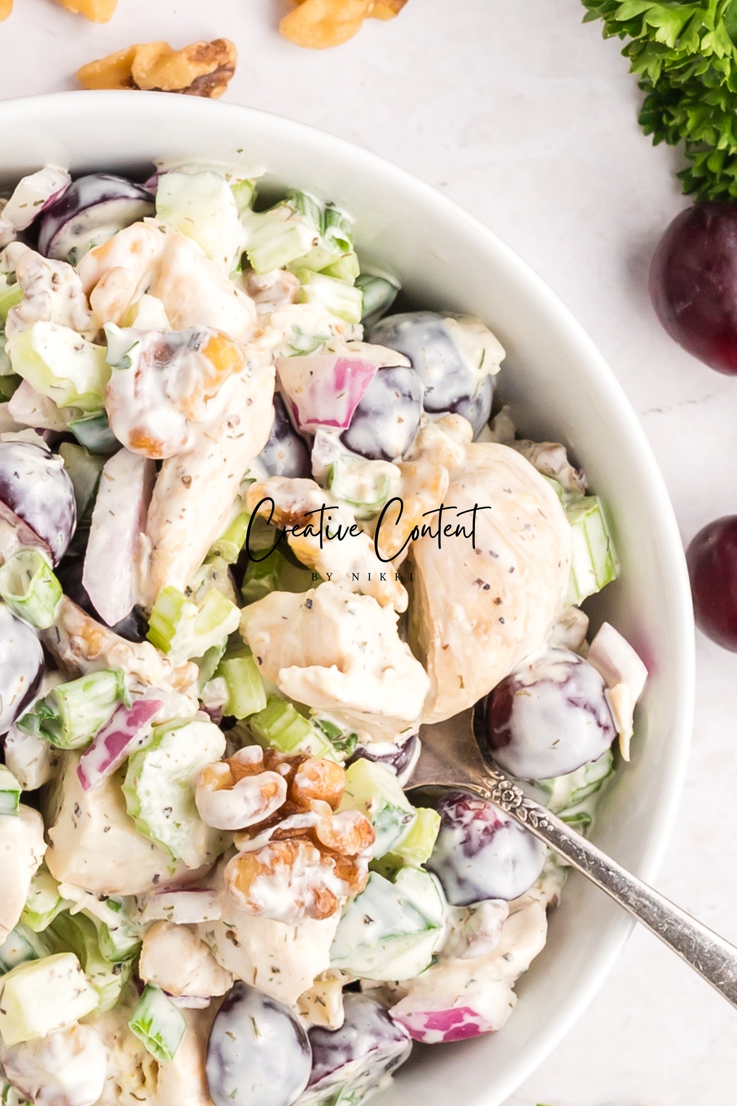 Chicken Salad with Grapes and Walnuts - Set 1 of 2