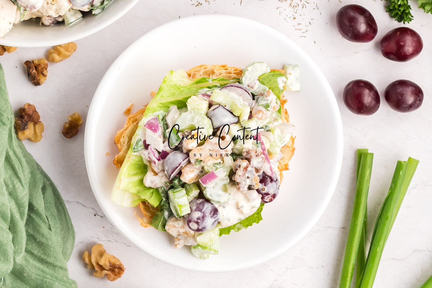 Chicken Salad with Grapes and Walnuts - Set 1 of 2