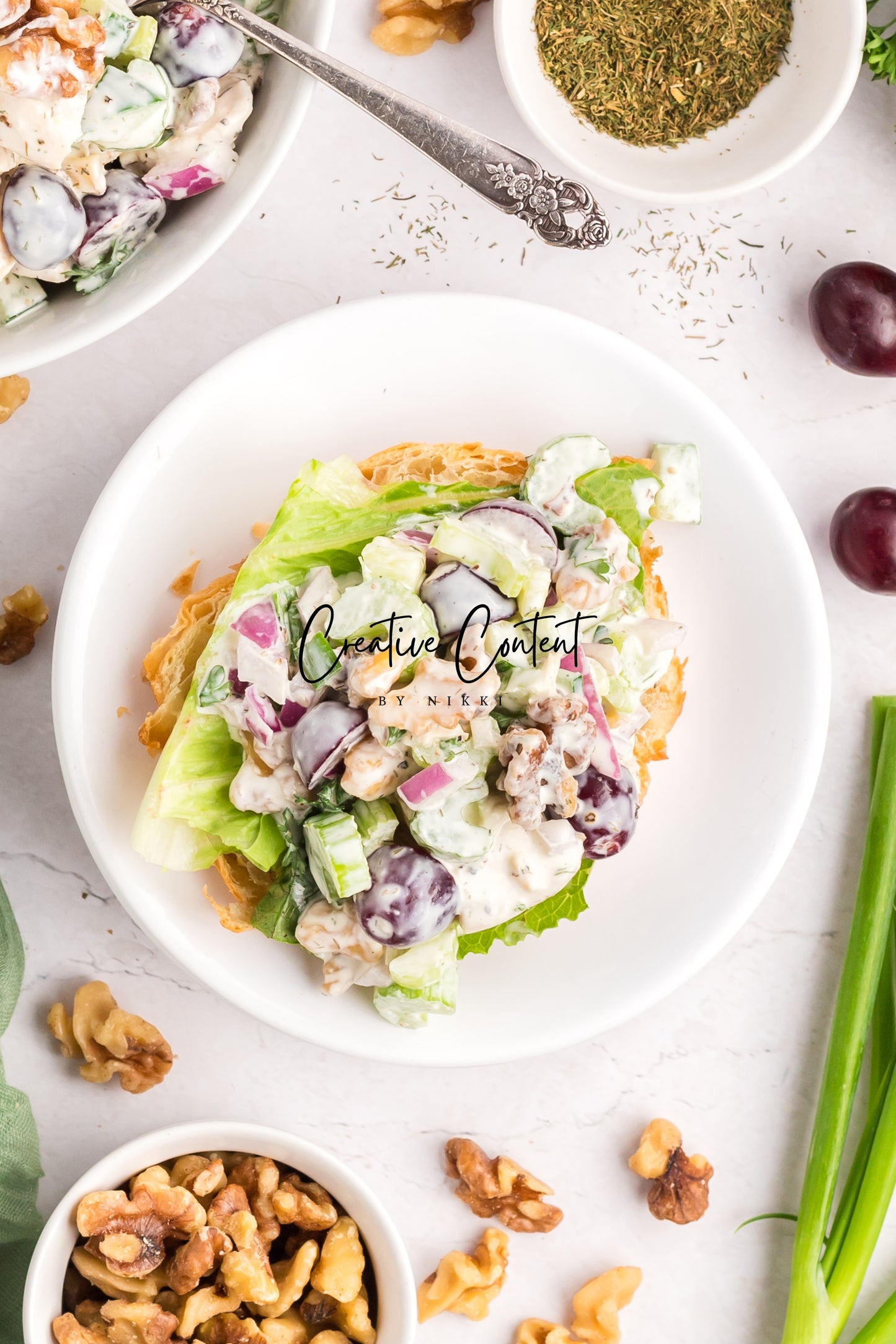 Chicken Salad with Grapes and Walnuts - Set 1 of 2