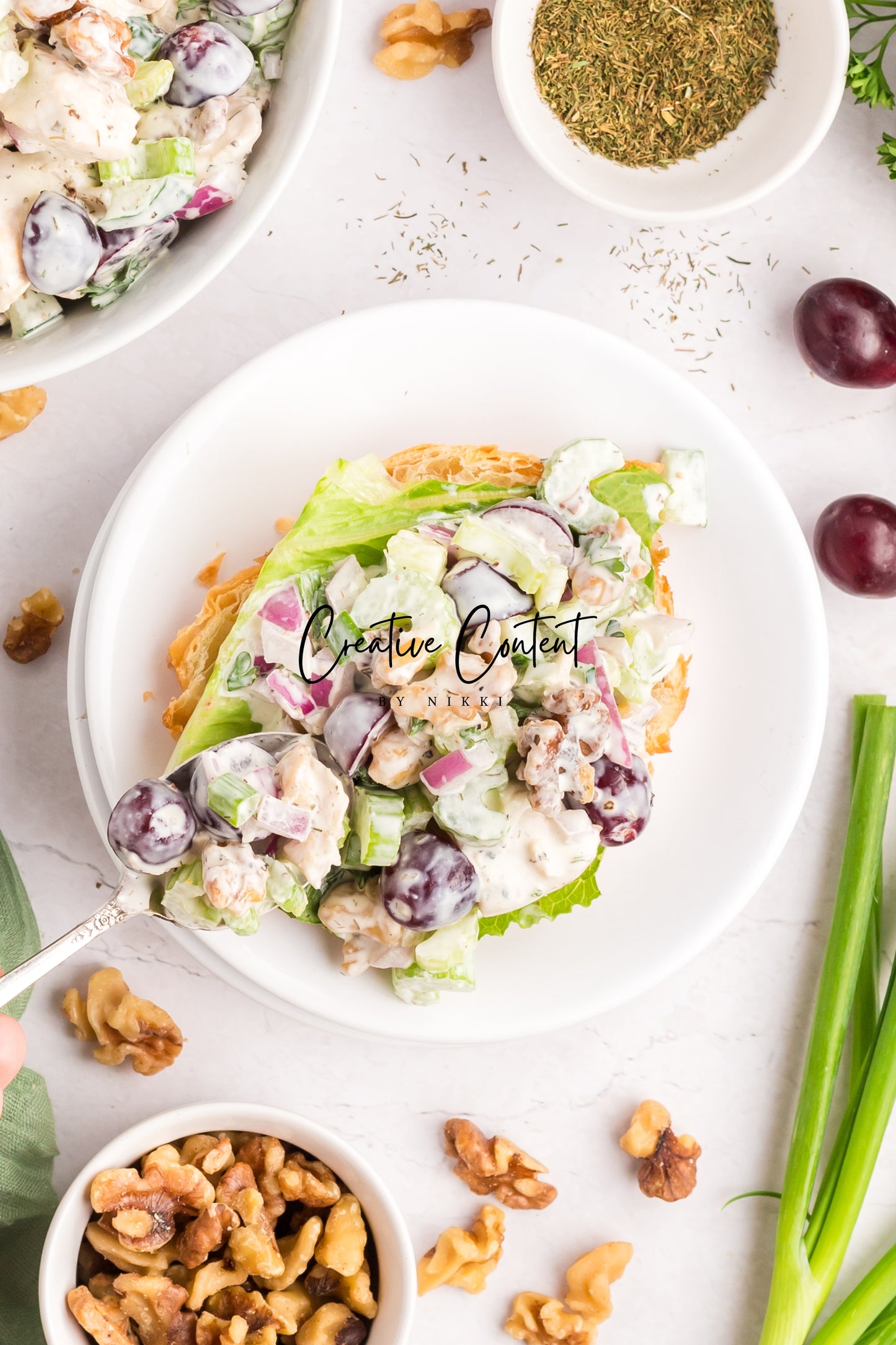 Chicken Salad with Grapes and Walnuts - Set 1 of 2