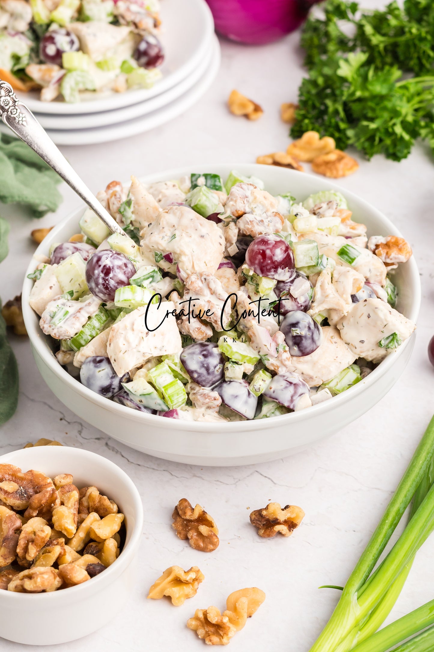 Chicken Salad with Grapes and Walnuts - Set 1 of 2