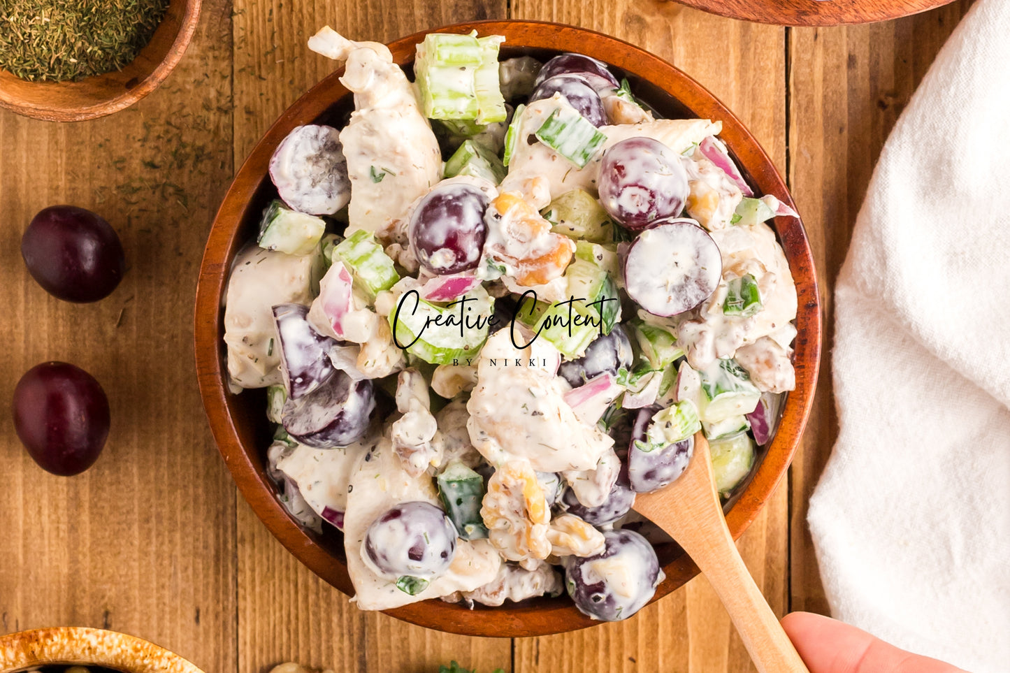 Chicken Salad with Grapes and Walnuts - Set 2 of 2