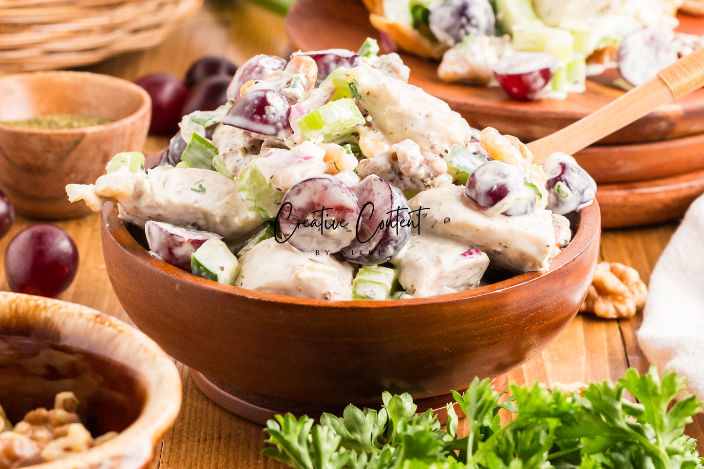 Chicken Salad with Grapes and Walnuts - Set 2 of 2
