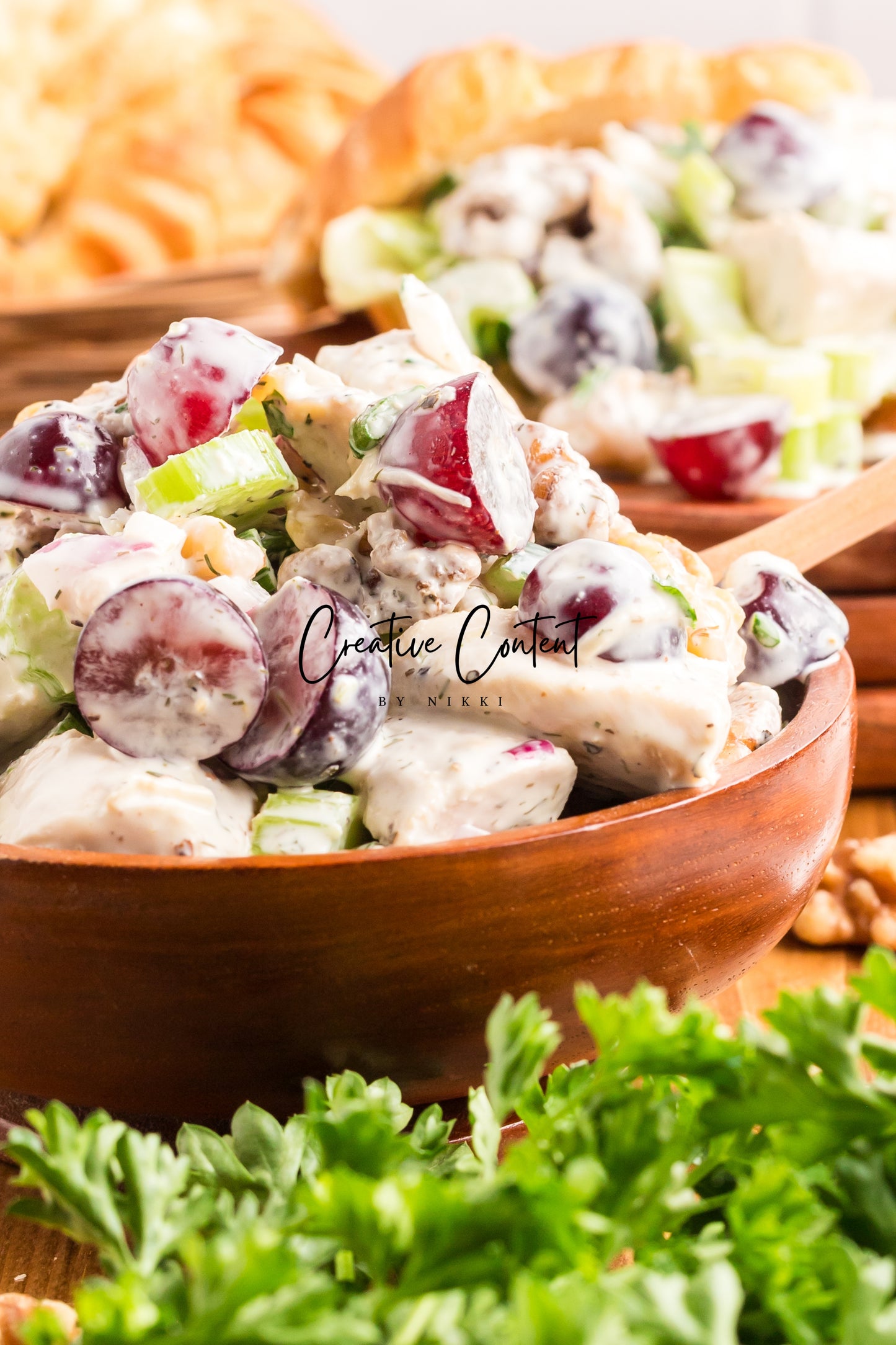 Chicken Salad with Grapes and Walnuts - Set 2 of 2