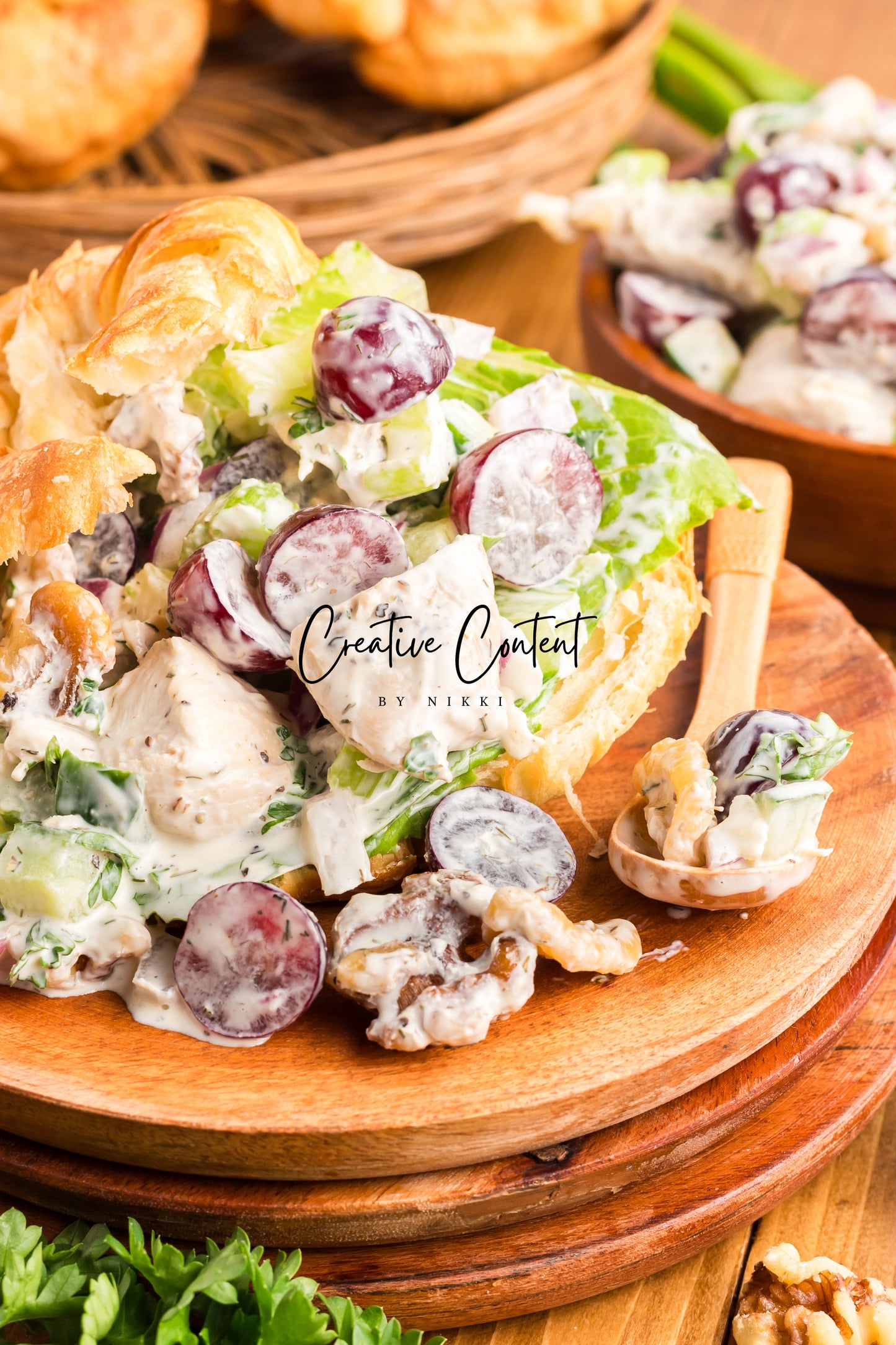 Chicken Salad with Grapes and Walnuts - Set 2 of 2