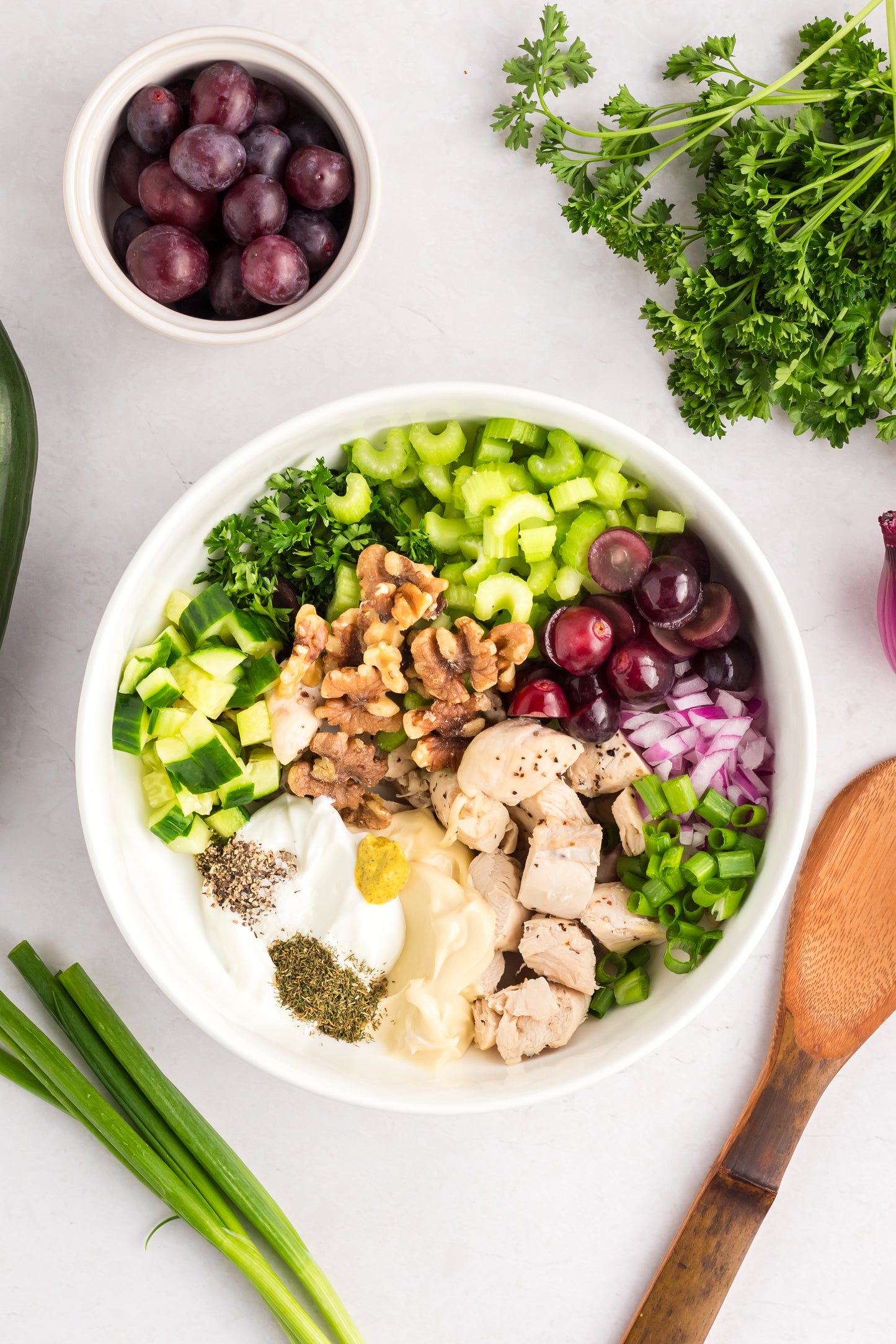 Chicken Salad with Grapes and Walnuts - Set 1 of 2