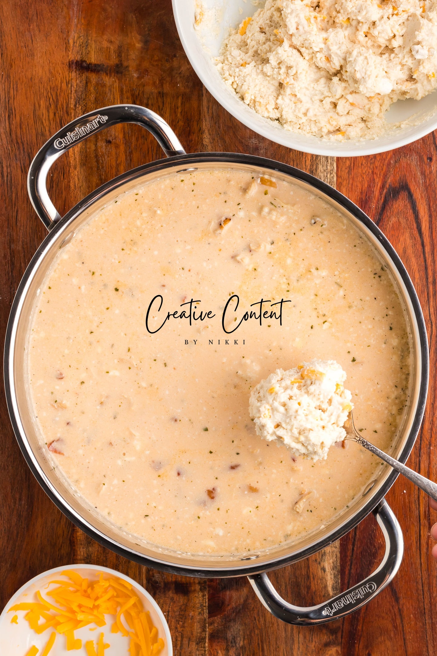 Crack Chicken Soup with Cheddar Bay Biscuit Topping - Exclusive
