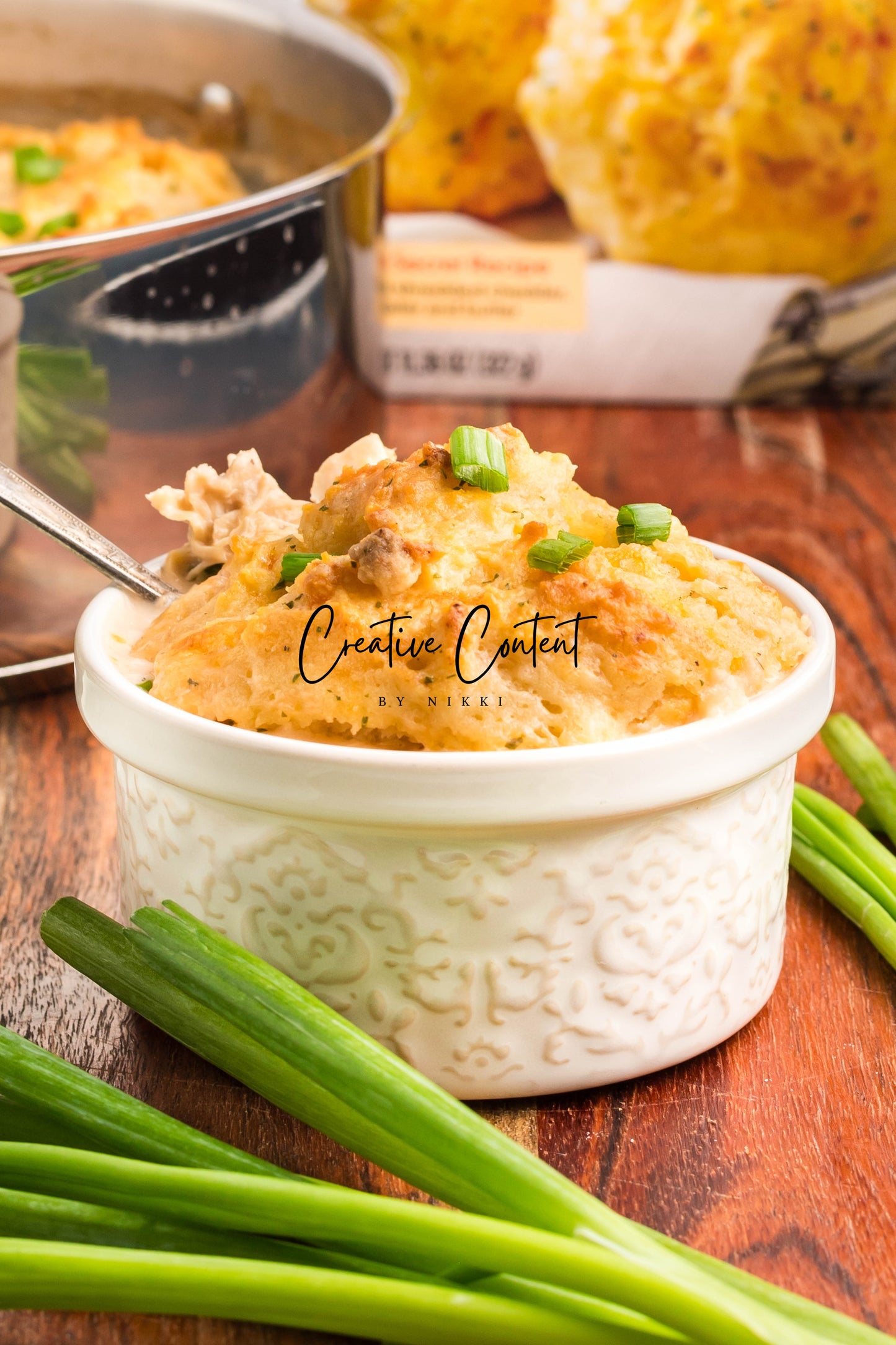 Crack Chicken Soup with Cheddar Bay Biscuit Topping - Exclusive