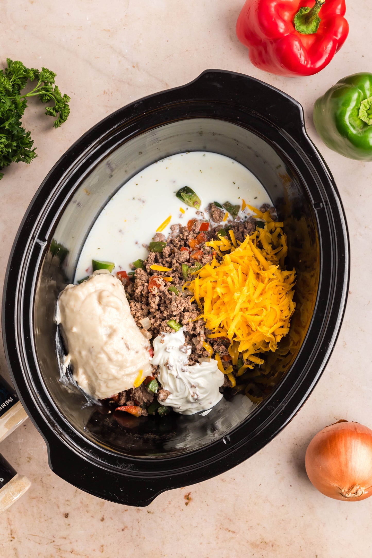 Crock Pot Cheesesteak Potato Casserole - Exclusive
