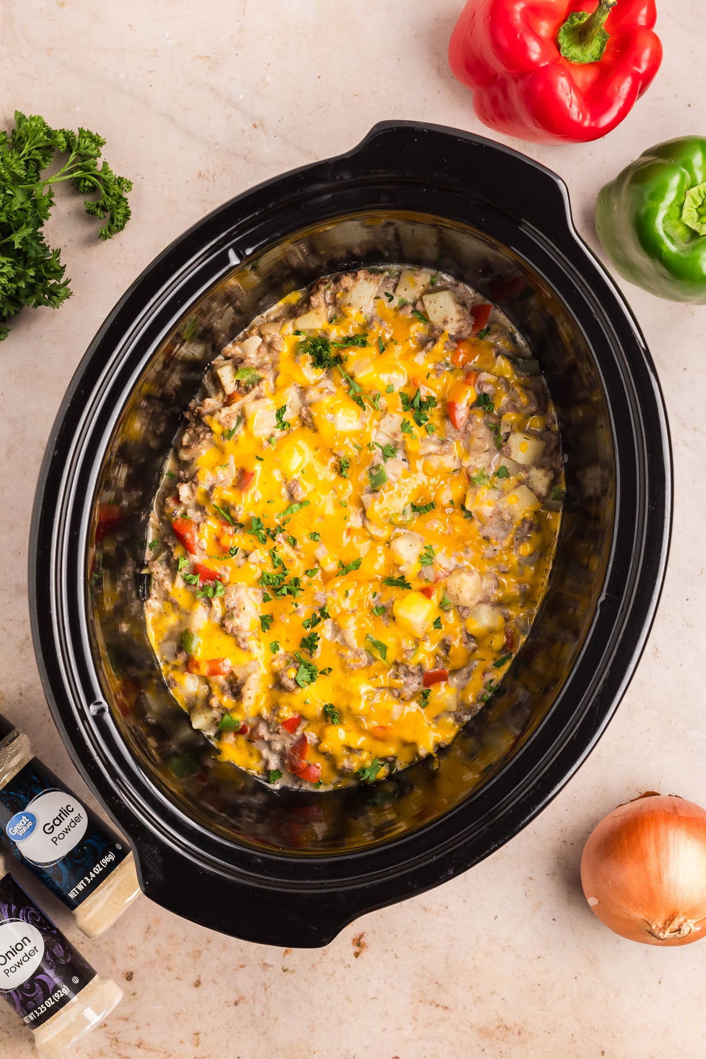 Crock Pot Cheesesteak Potato Casserole - Exclusive