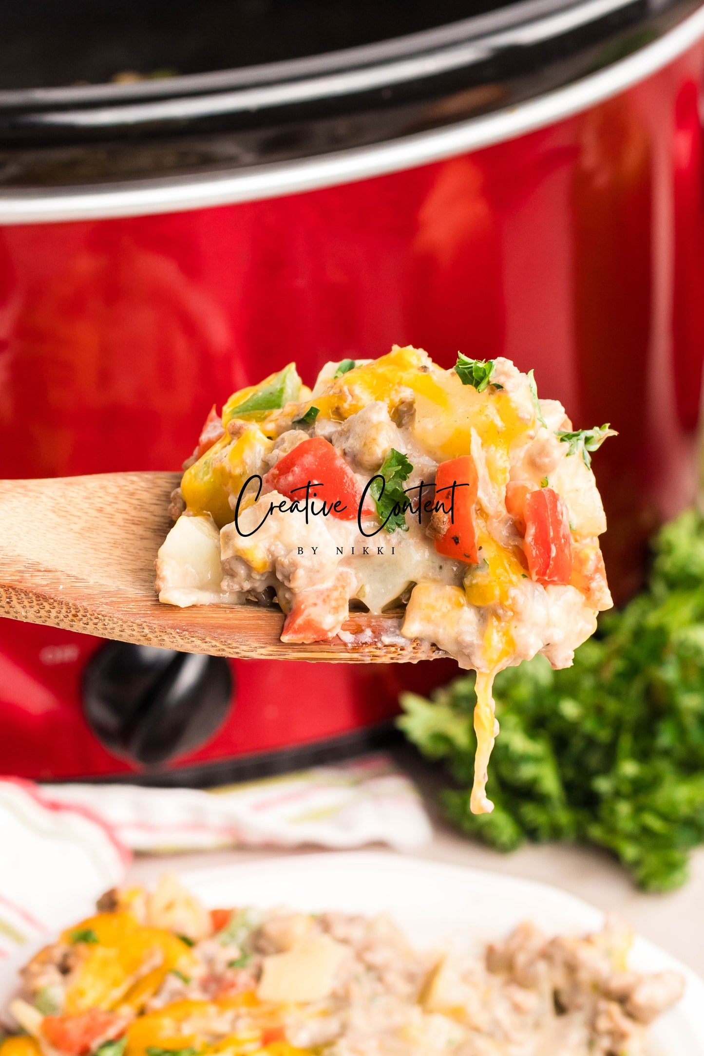 Crock Pot Cheesesteak Potato Casserole - Exclusive