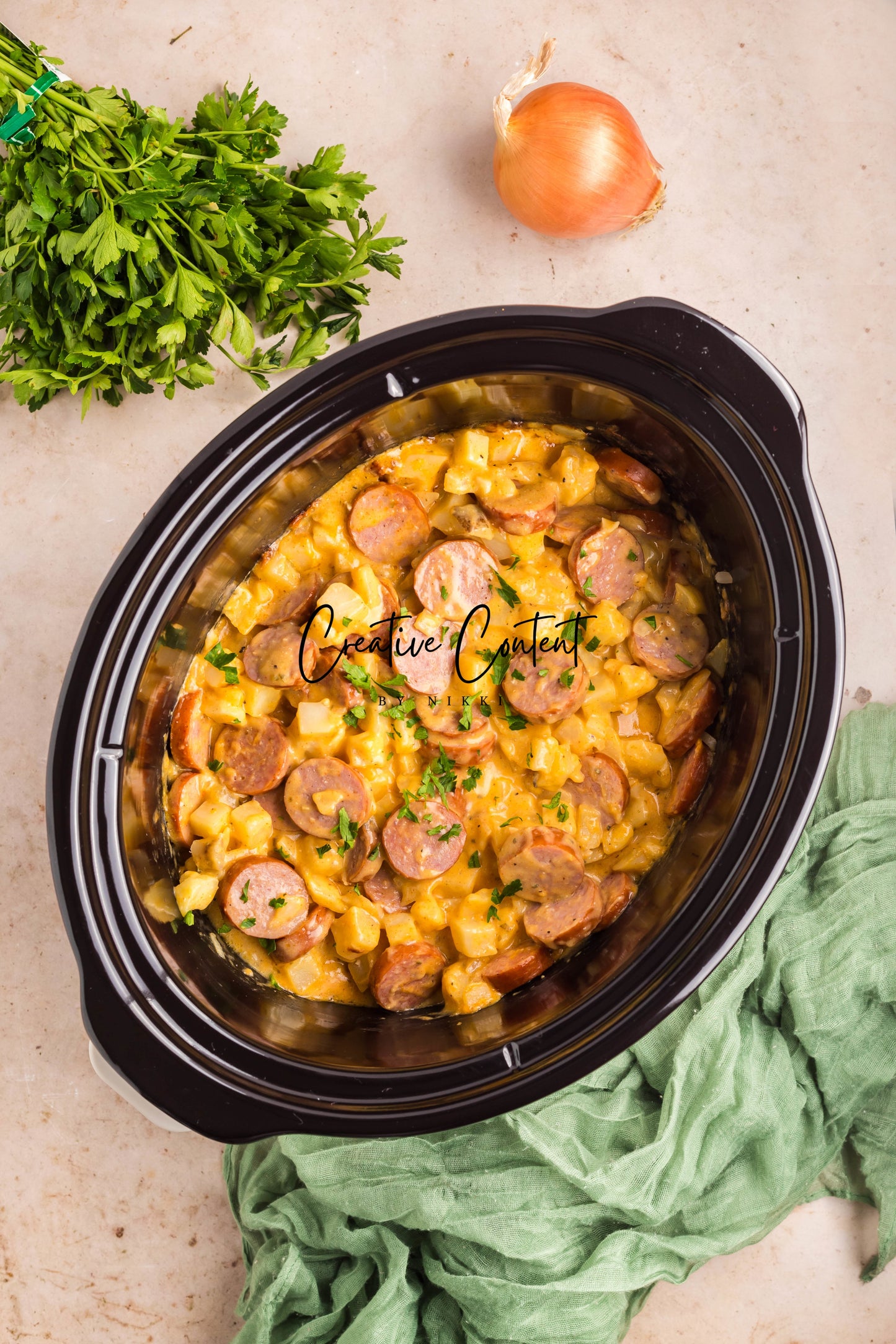 Crock Pot Cheesy Kielbasa and Potatoes - Exclusive