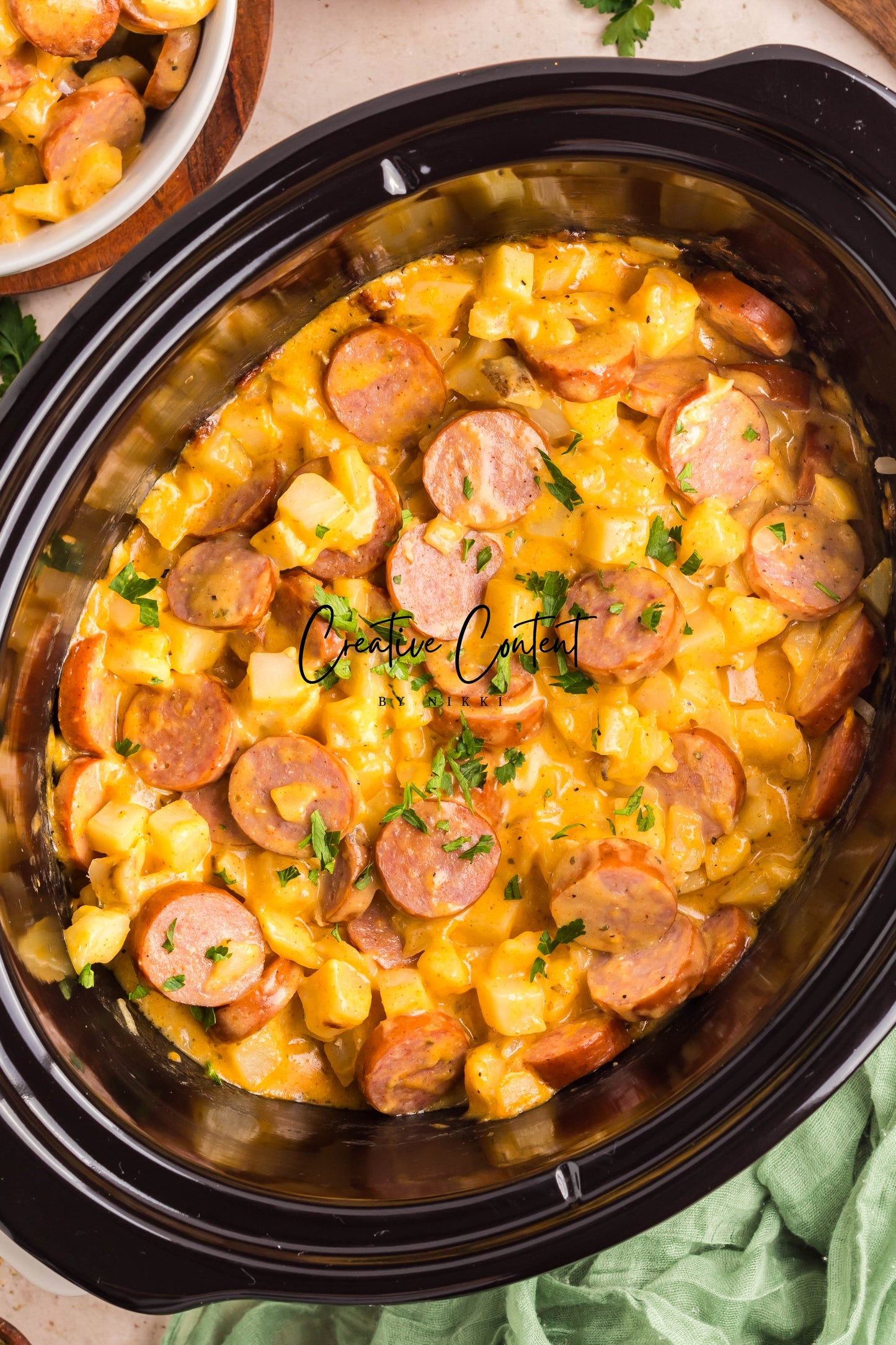 Crock Pot Cheesy Kielbasa and Potatoes - Exclusive