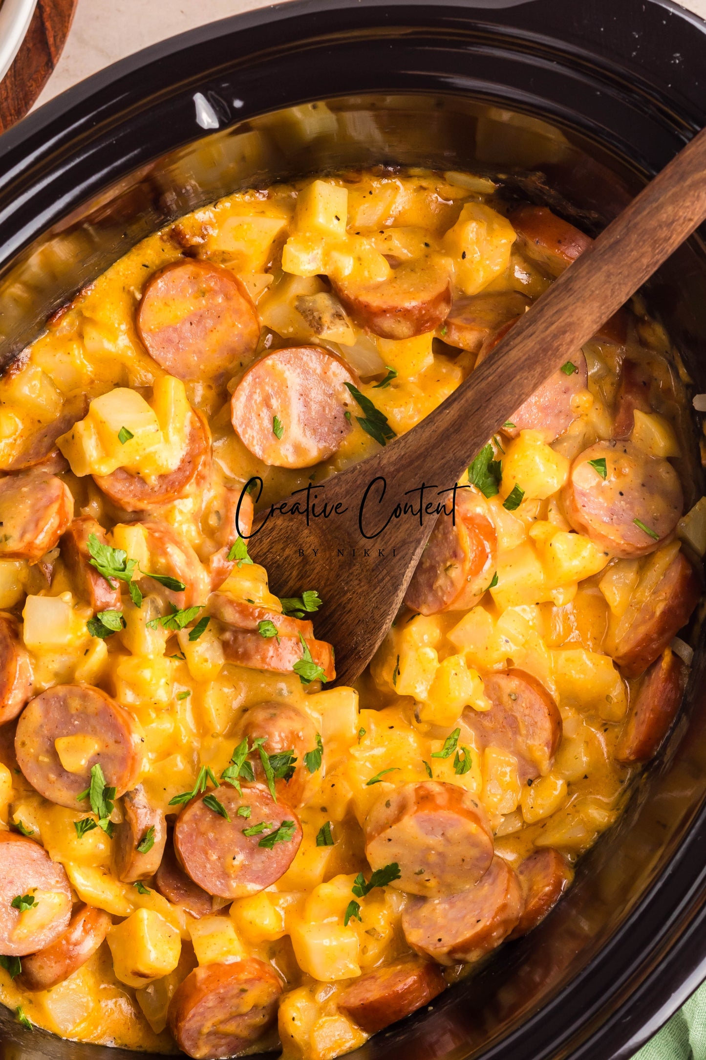 Crock Pot Cheesy Kielbasa and Potatoes - Exclusive