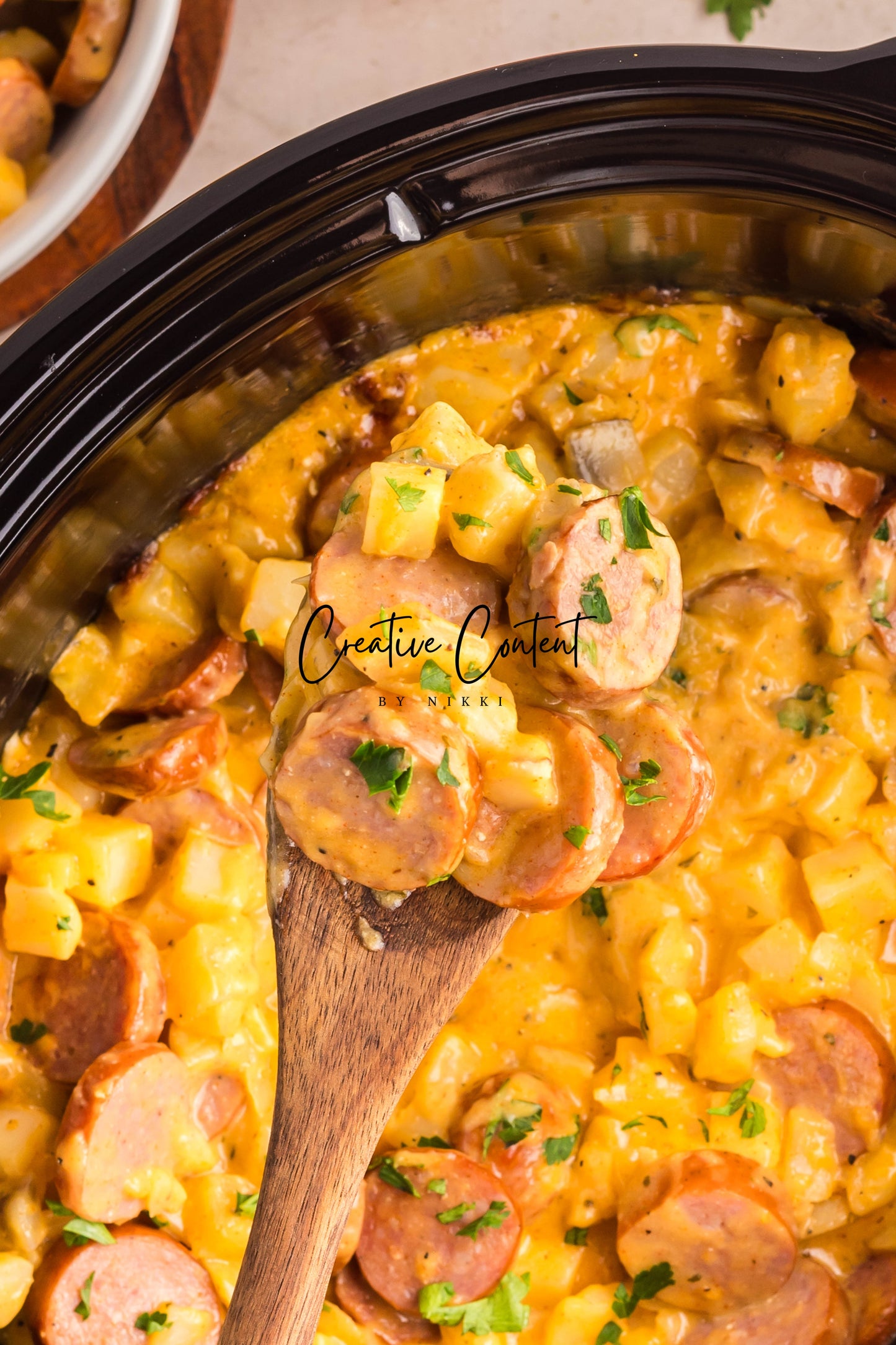 Crock Pot Cheesy Kielbasa and Potatoes - Exclusive