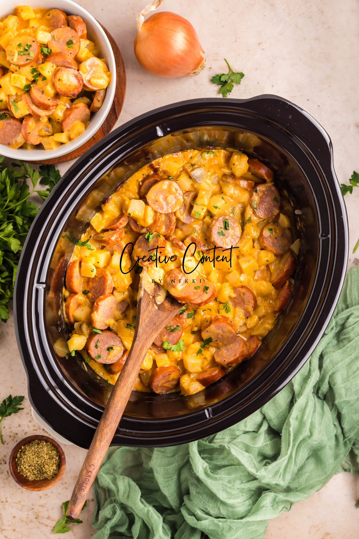 Crock Pot Cheesy Kielbasa and Potatoes - Exclusive