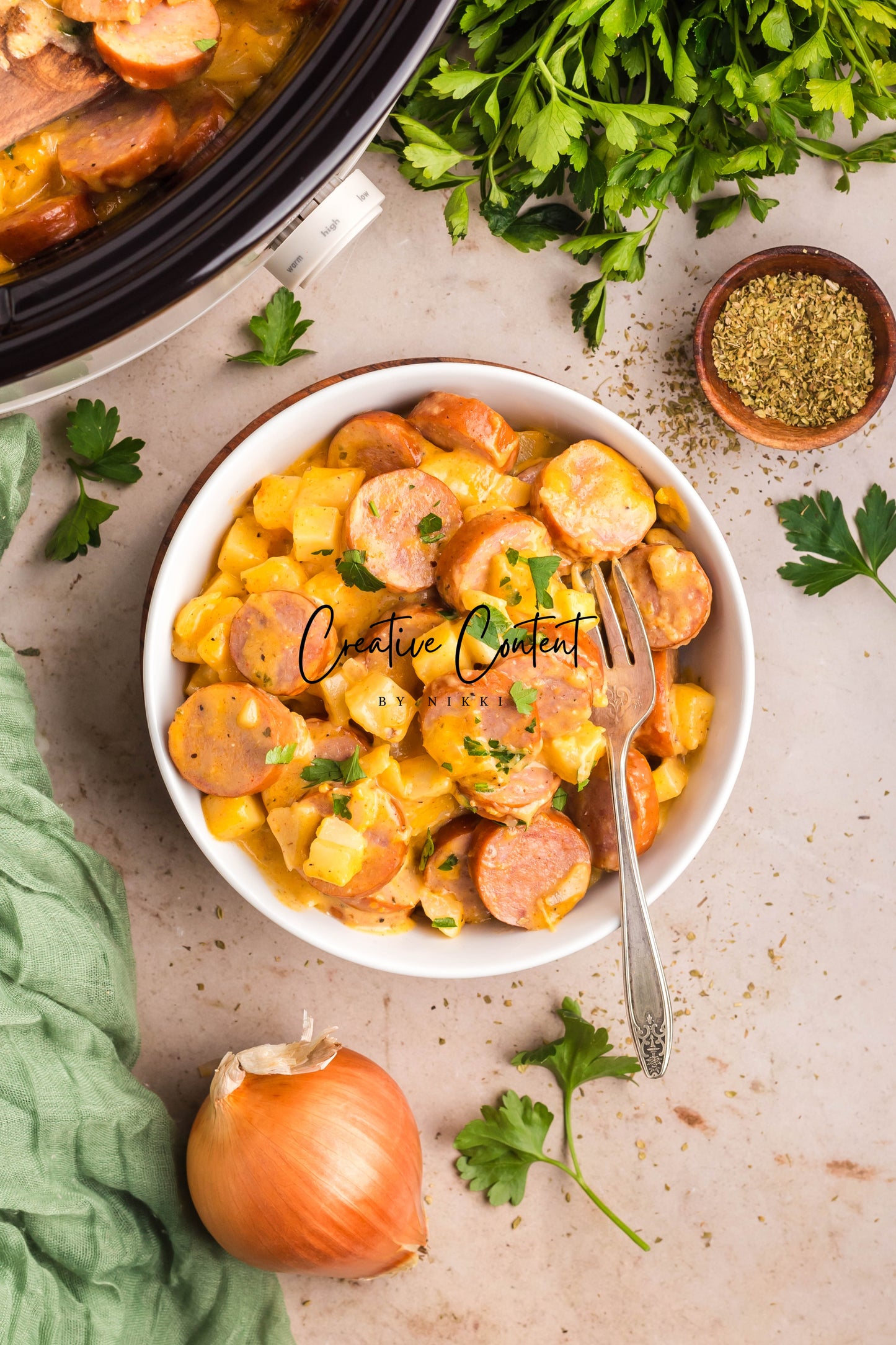 Crock Pot Cheesy Kielbasa and Potatoes - Exclusive