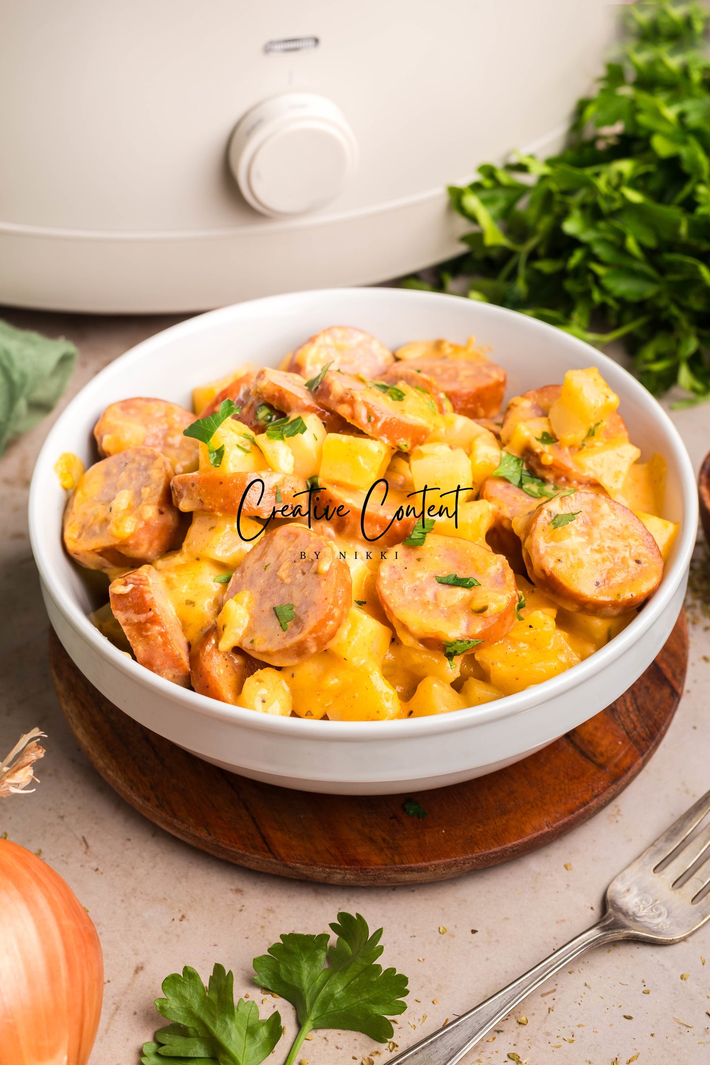 Crock Pot Cheesy Kielbasa and Potatoes - Exclusive