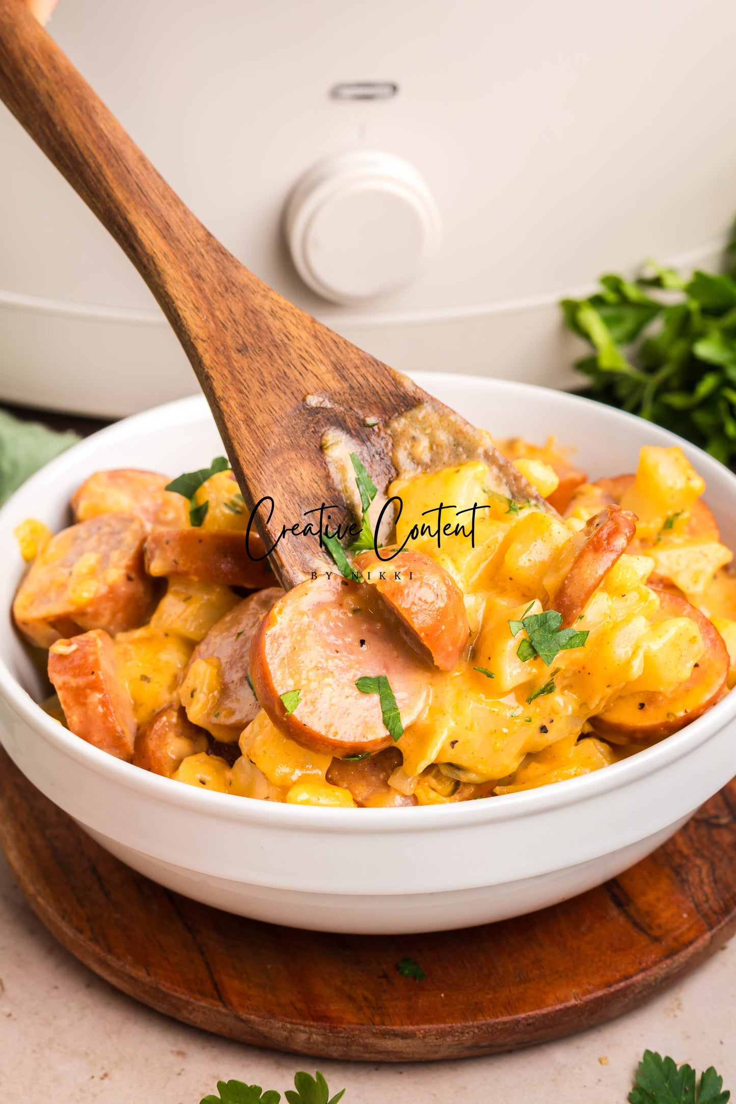 Crock Pot Cheesy Kielbasa and Potatoes - Exclusive