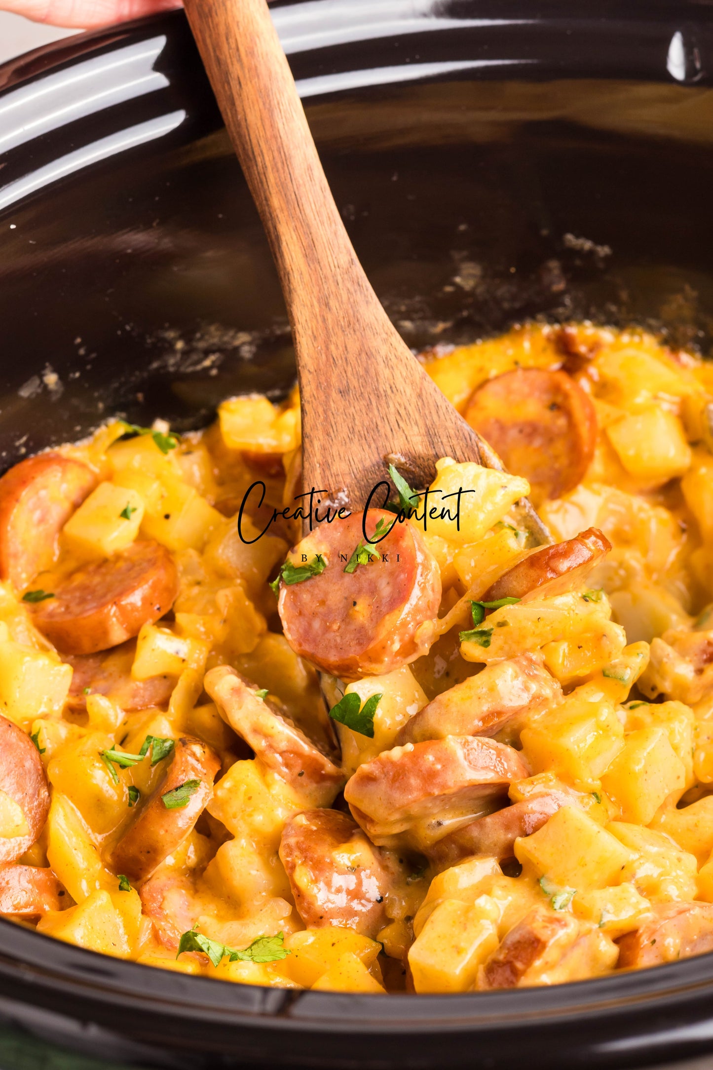 Crock Pot Cheesy Kielbasa and Potatoes - Exclusive