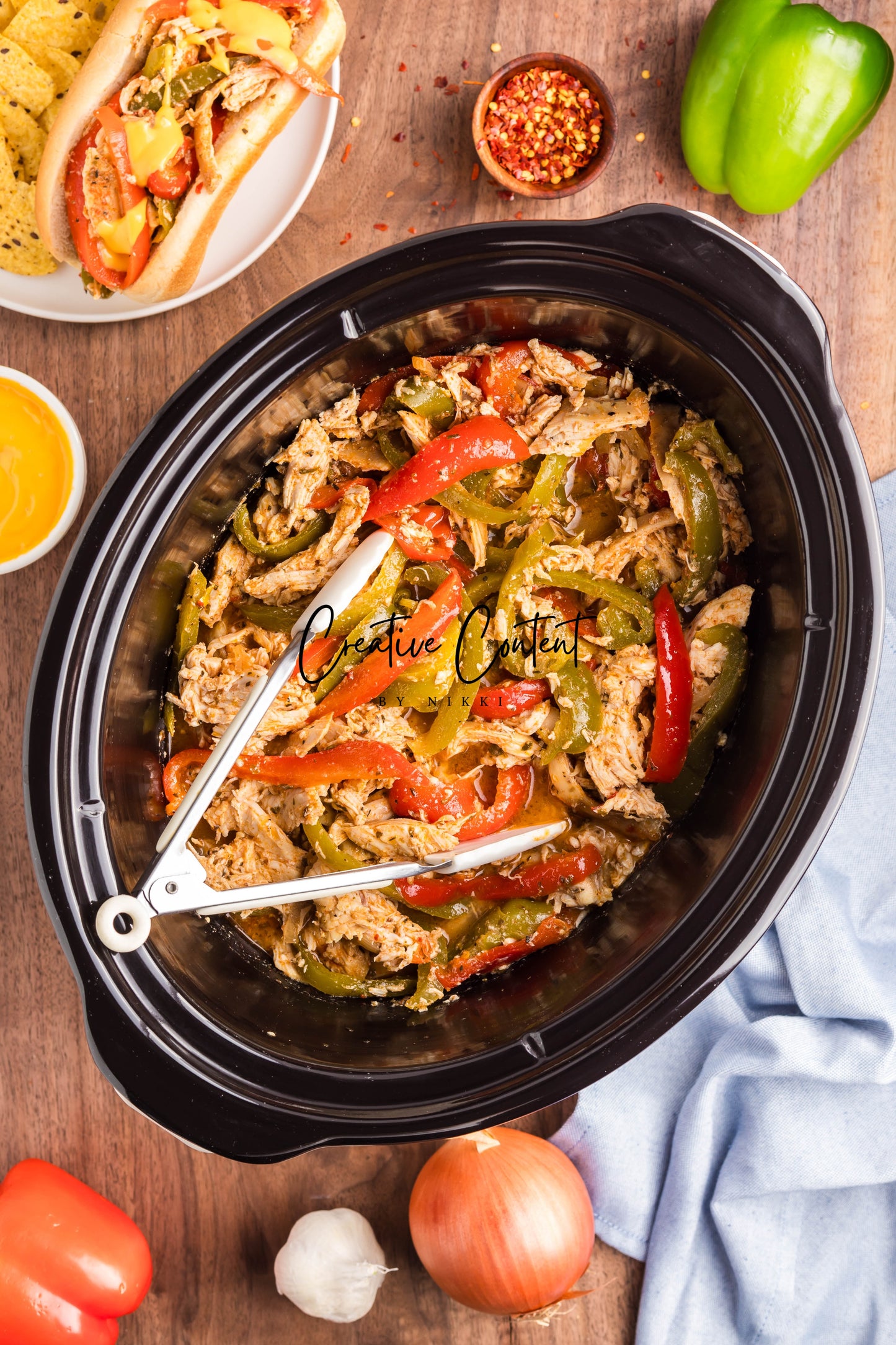 Crock Pot Chicken Philly Cheesesteak - Exclusive