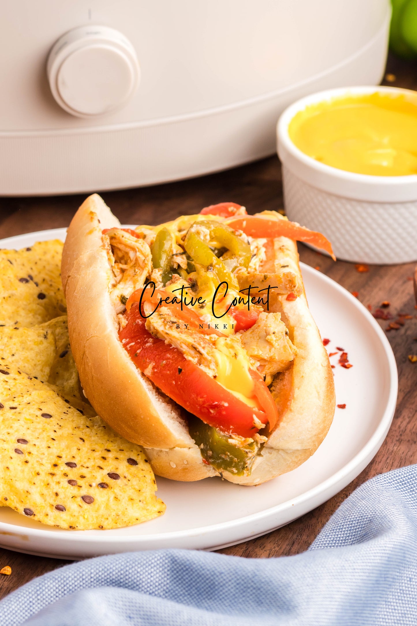 Crock Pot Chicken Philly Cheesesteak - Exclusive