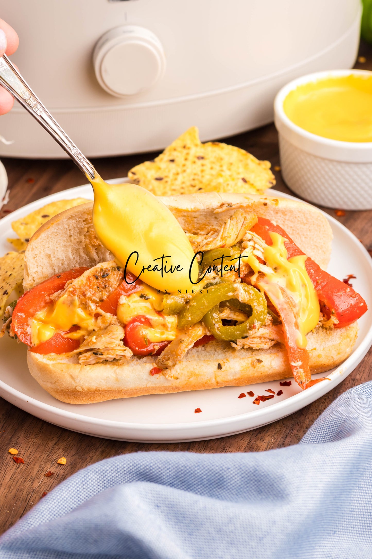 Crock Pot Chicken Philly Cheesesteak - Exclusive