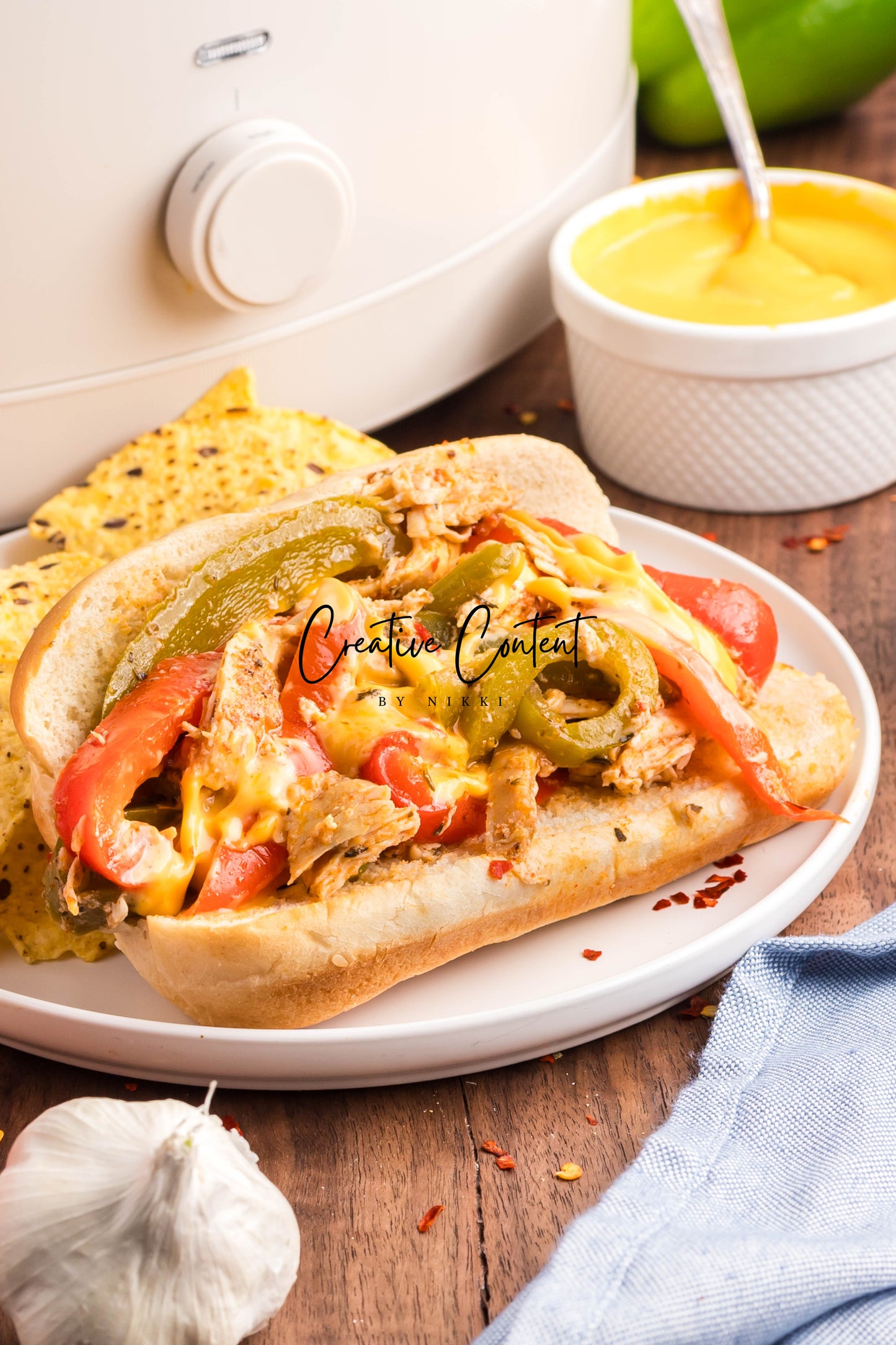 Crock Pot Chicken Philly Cheesesteak - Exclusive