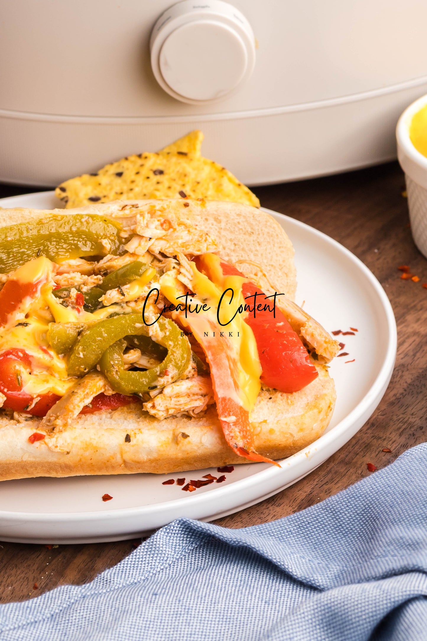 Crock Pot Chicken Philly Cheesesteak - Exclusive