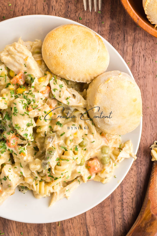 Crock Pot Chicken Pot Pie Pasta - Exclusive