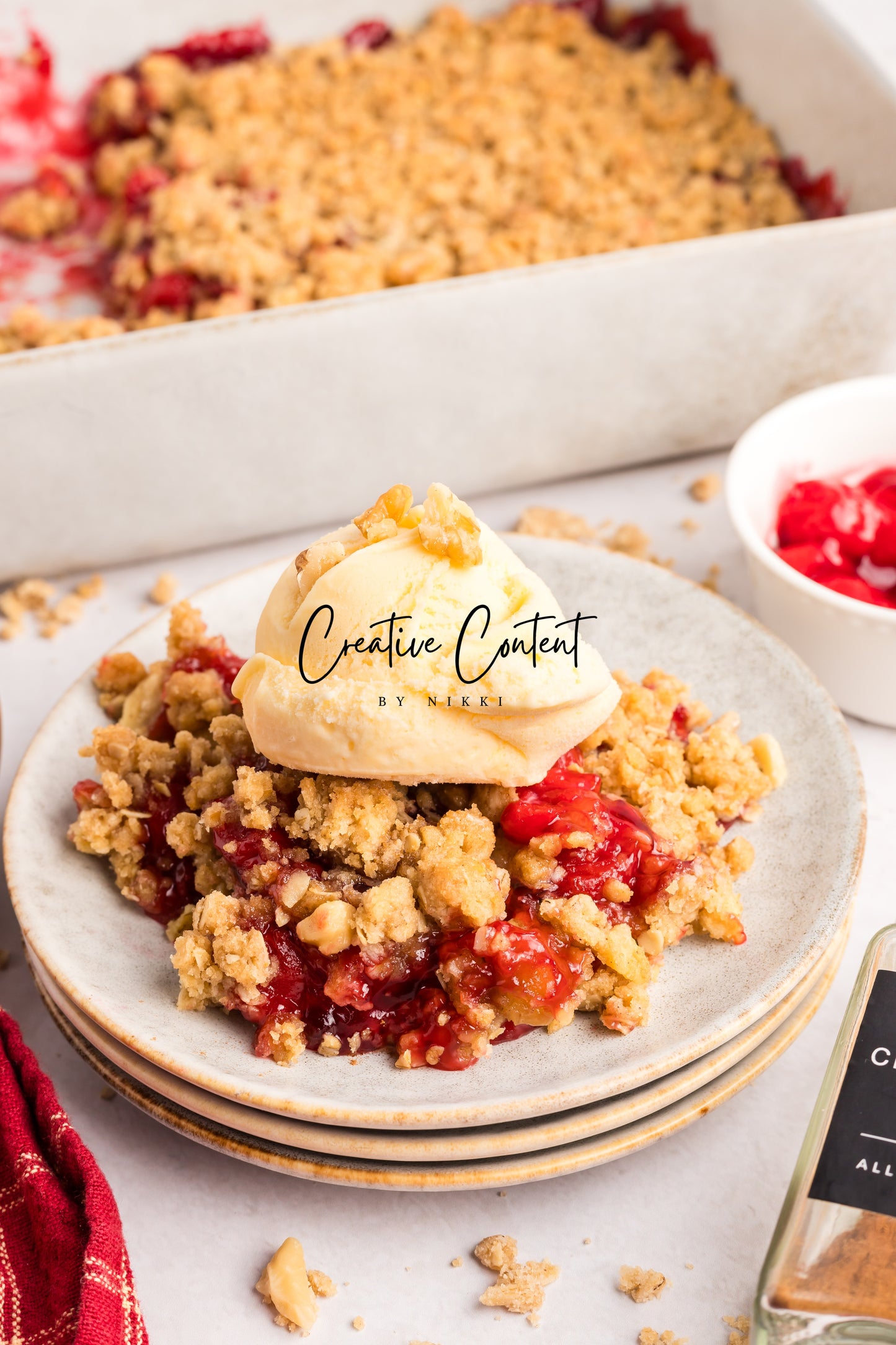 Easy Cherry Crumble- Set 1 of 2