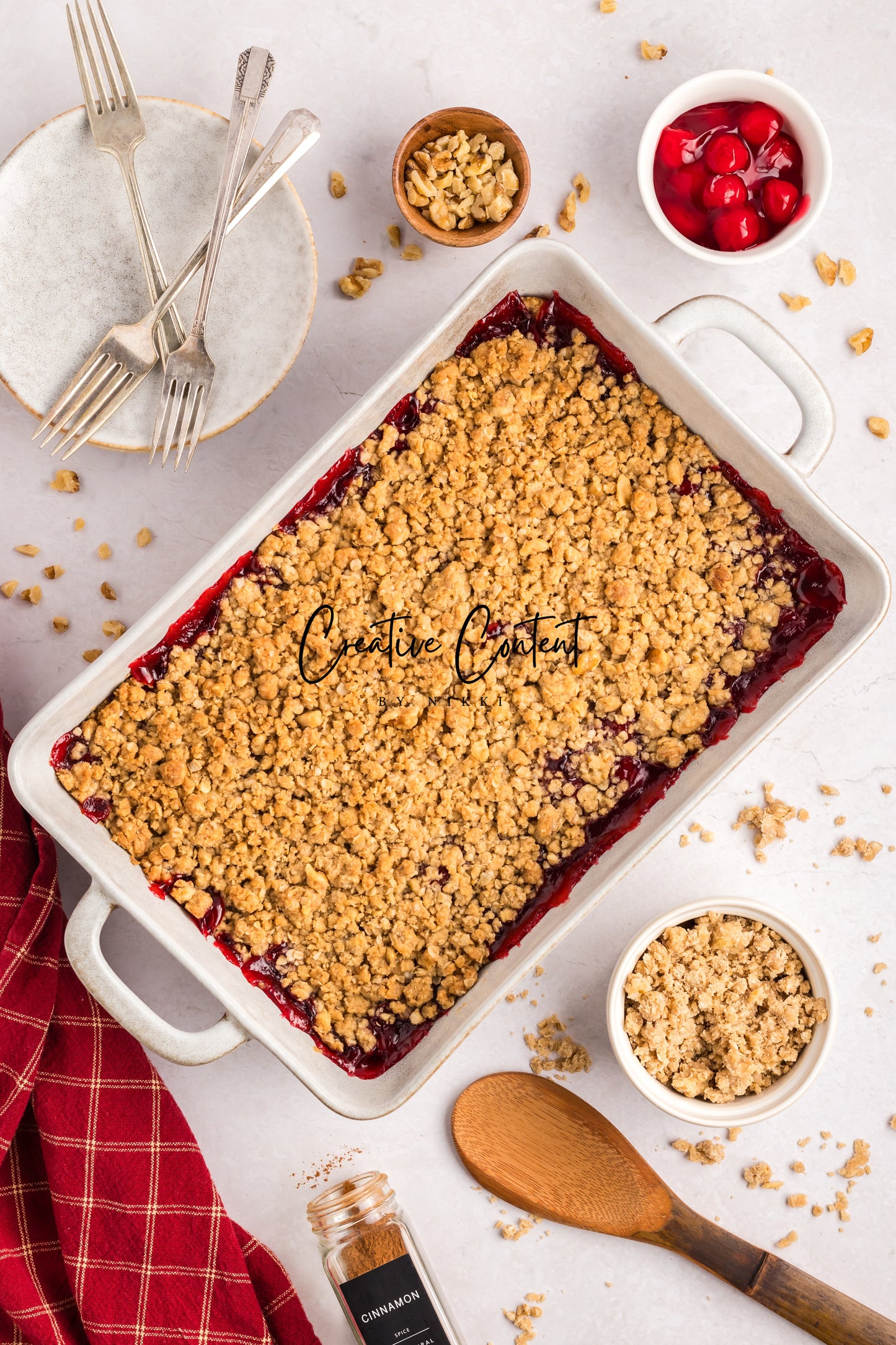 Easy Cherry Crumble- Set 1 of 2