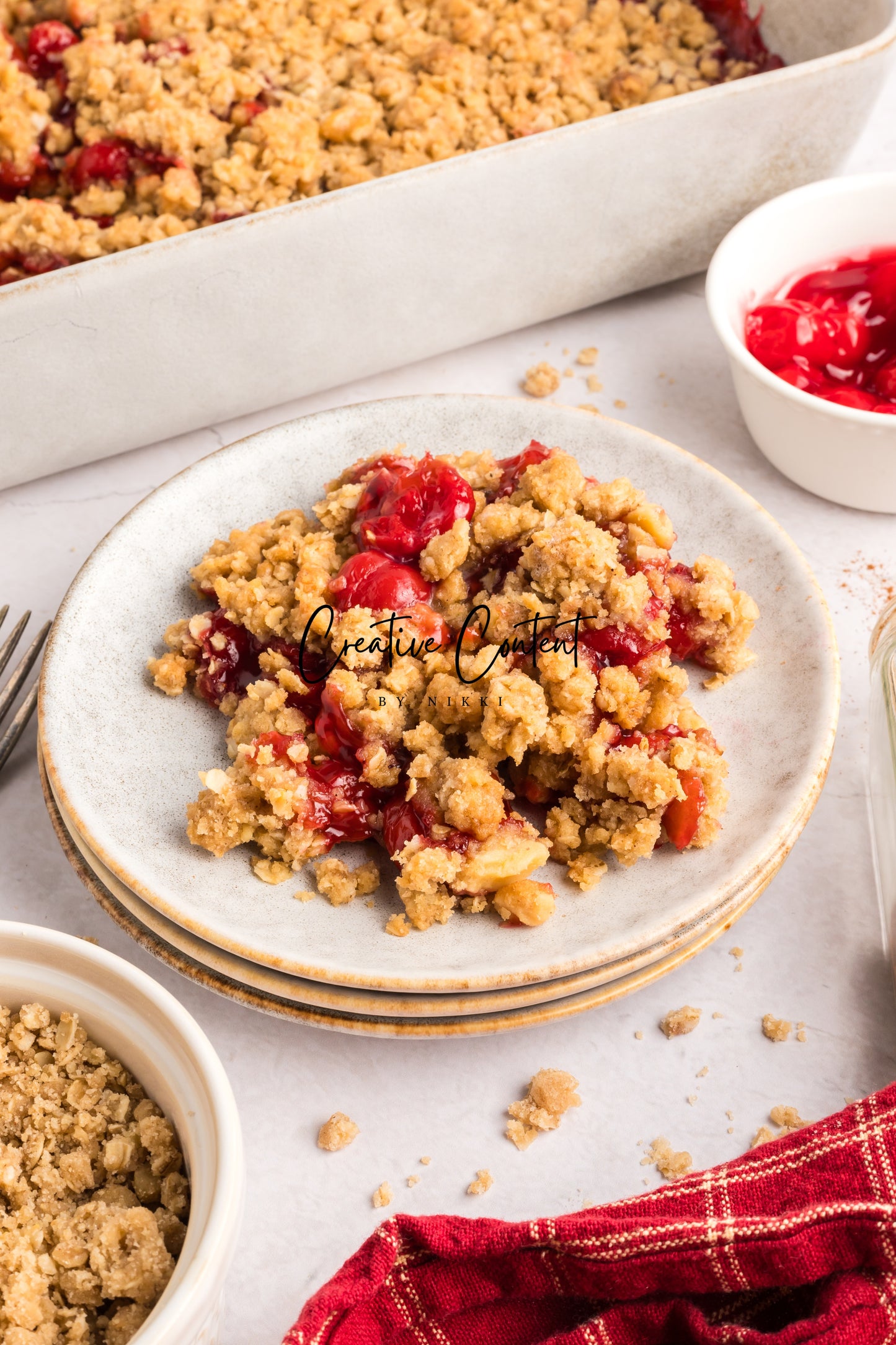 Easy Cherry Crumble- Set 1 of 2