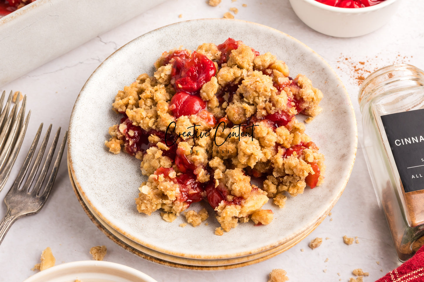 Easy Cherry Crumble- Set 1 of 2