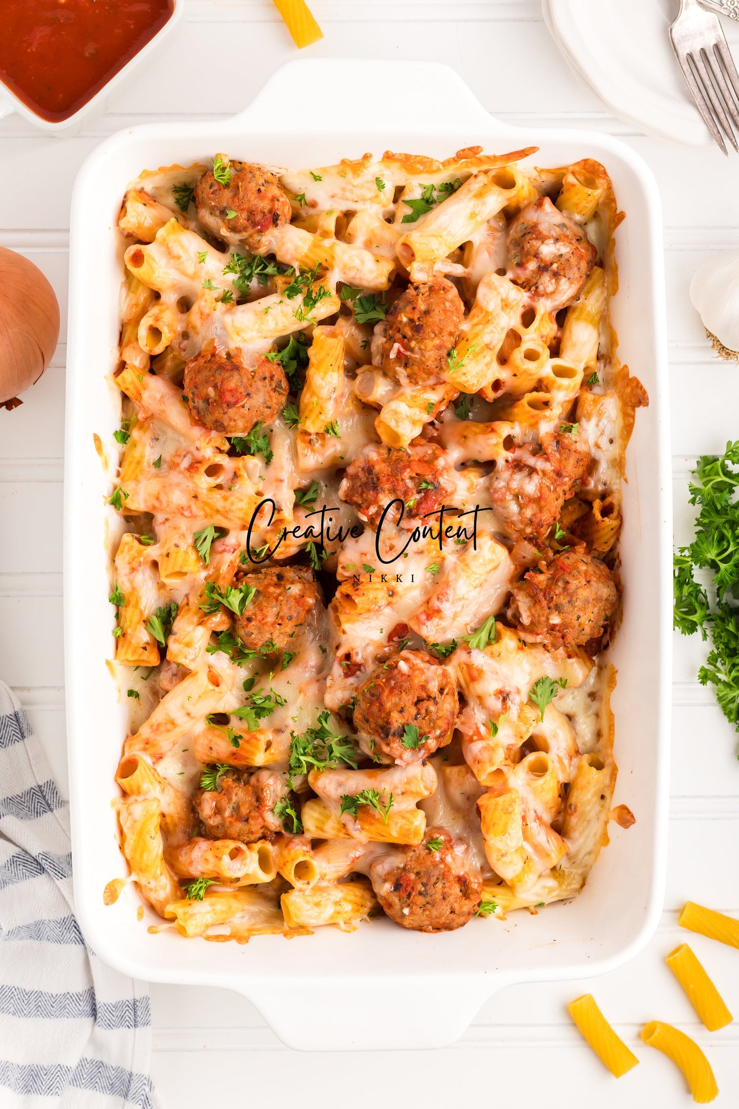 Easy Meatballs and Pasta Bake - Exclusive