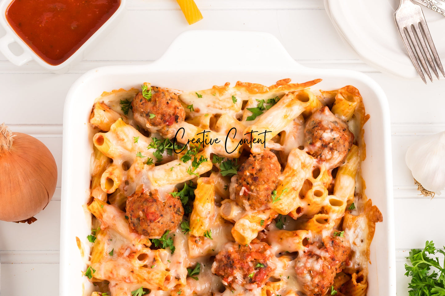 Easy Meatballs and Pasta Bake - Exclusive