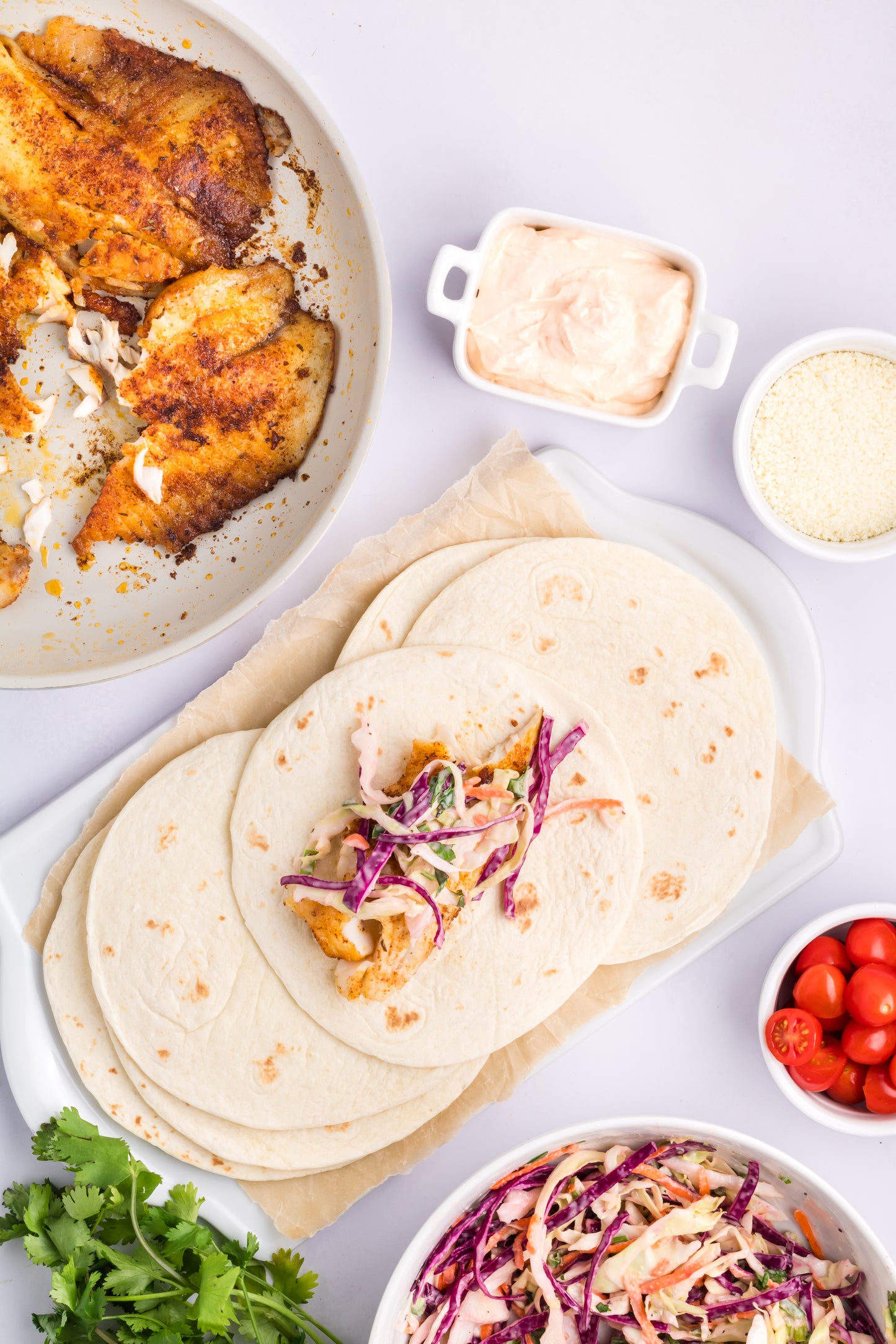 Fish Tacos + Coleslaw + Sauce - Exclusive