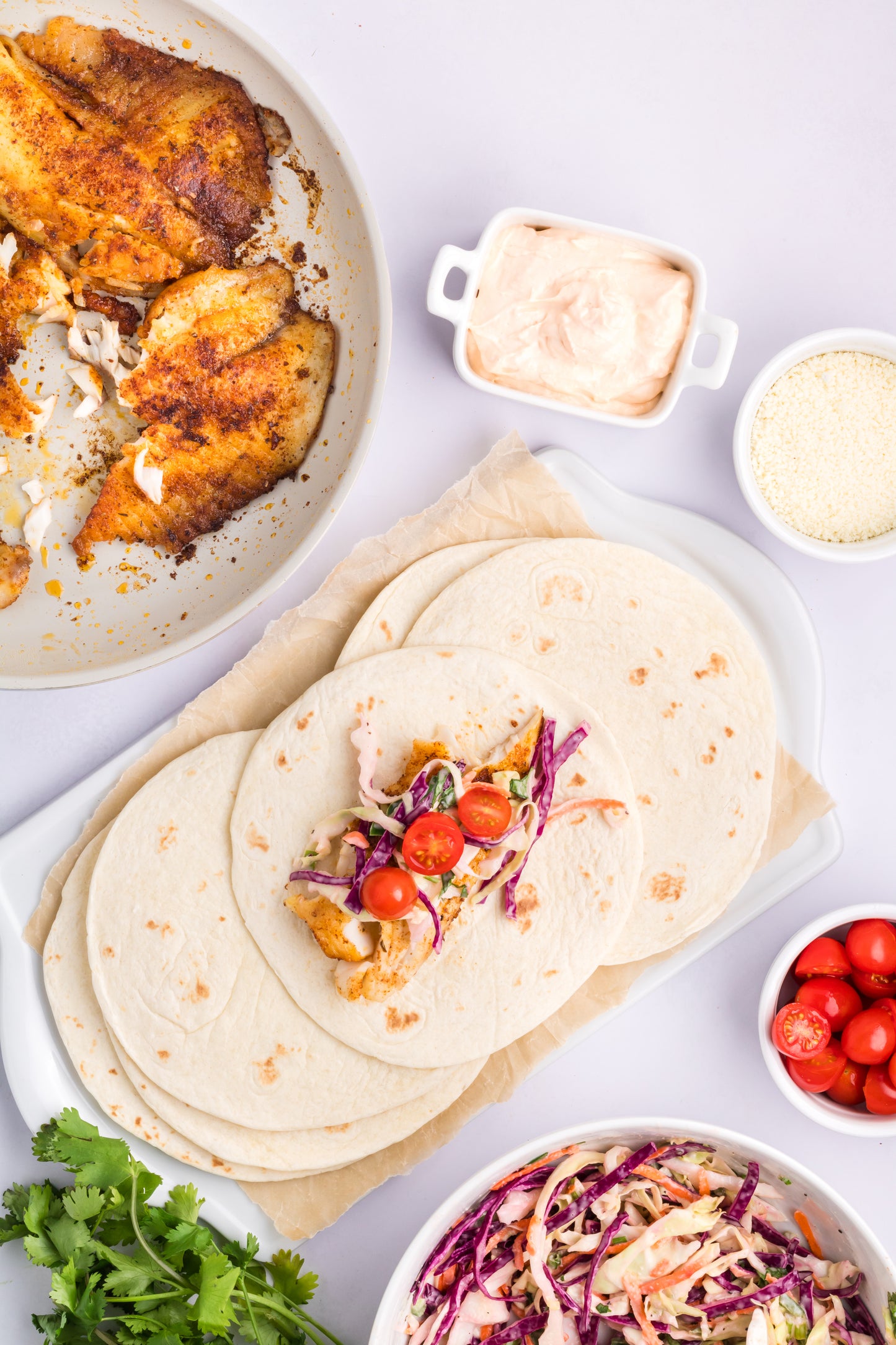 Fish Tacos + Coleslaw + Sauce - Exclusive