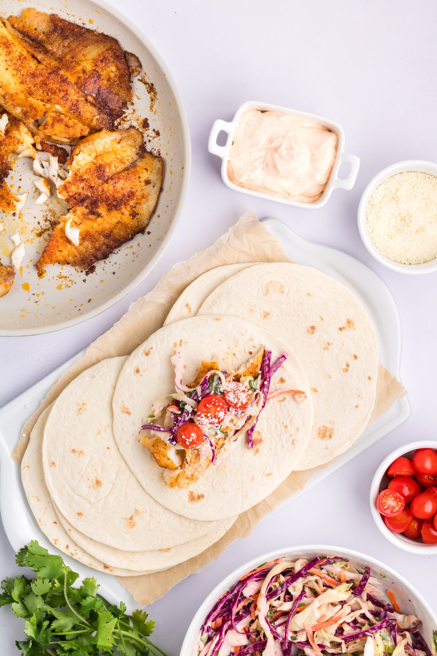 Fish Tacos + Coleslaw + Sauce - Exclusive