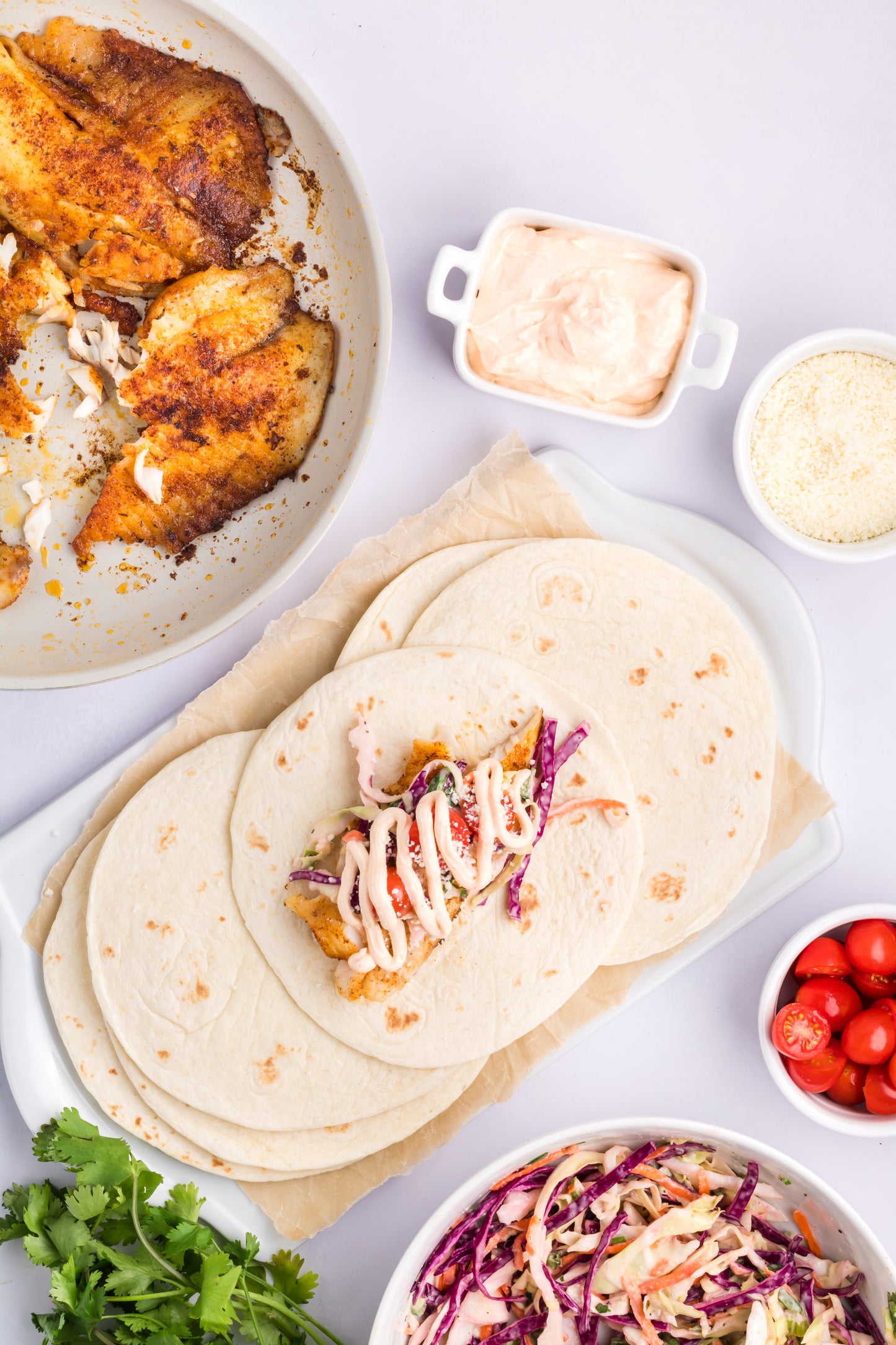 Fish Tacos + Coleslaw + Sauce - Exclusive