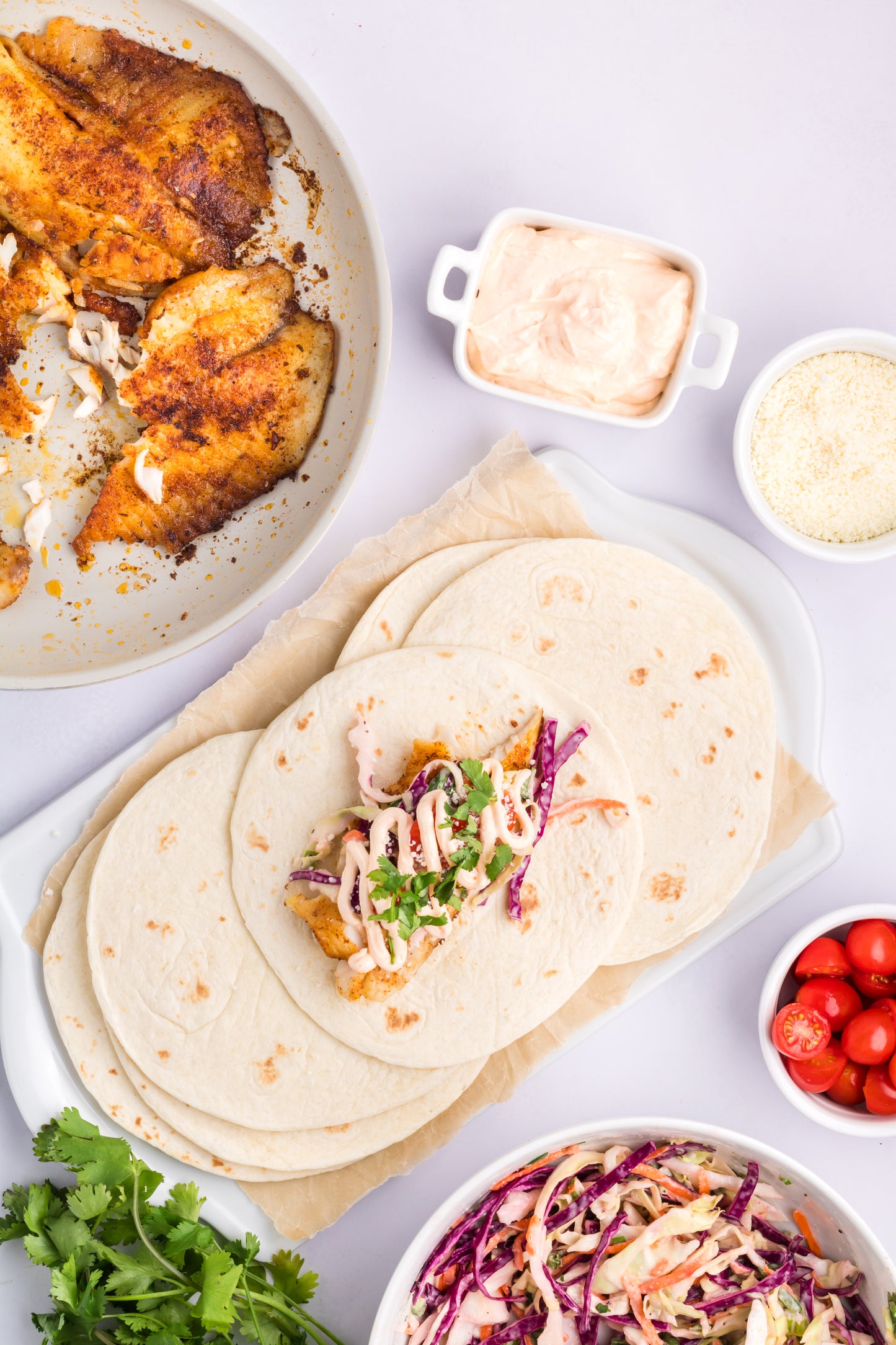 Fish Tacos + Coleslaw + Sauce - Exclusive