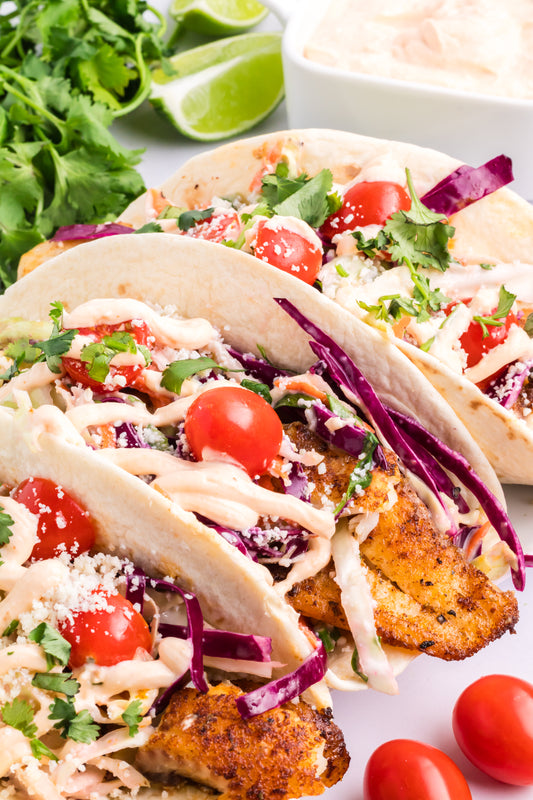 Fish Tacos + Coleslaw + Sauce  -  Exclusive