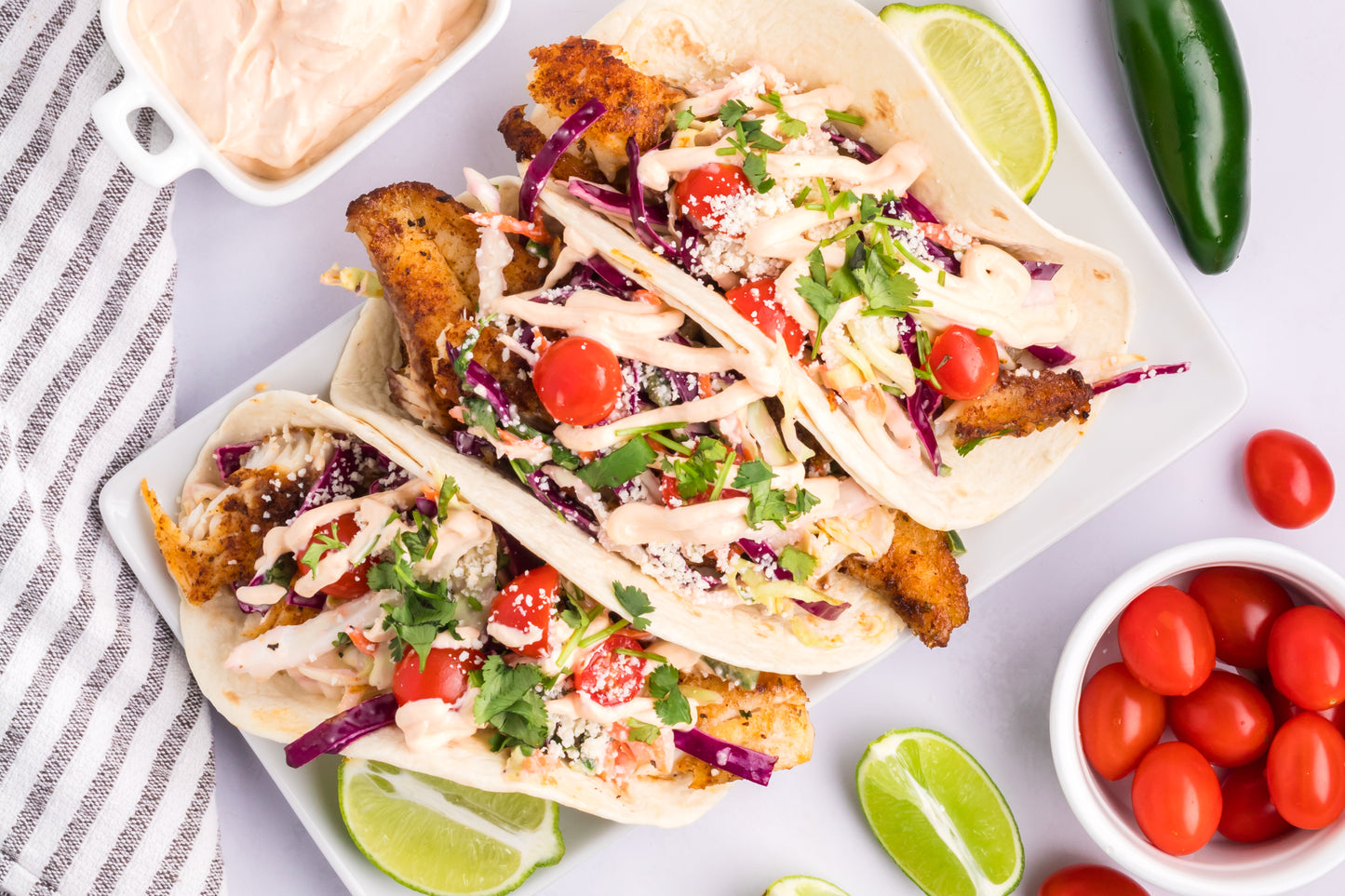 Fish Tacos + Coleslaw + Sauce - Exclusive