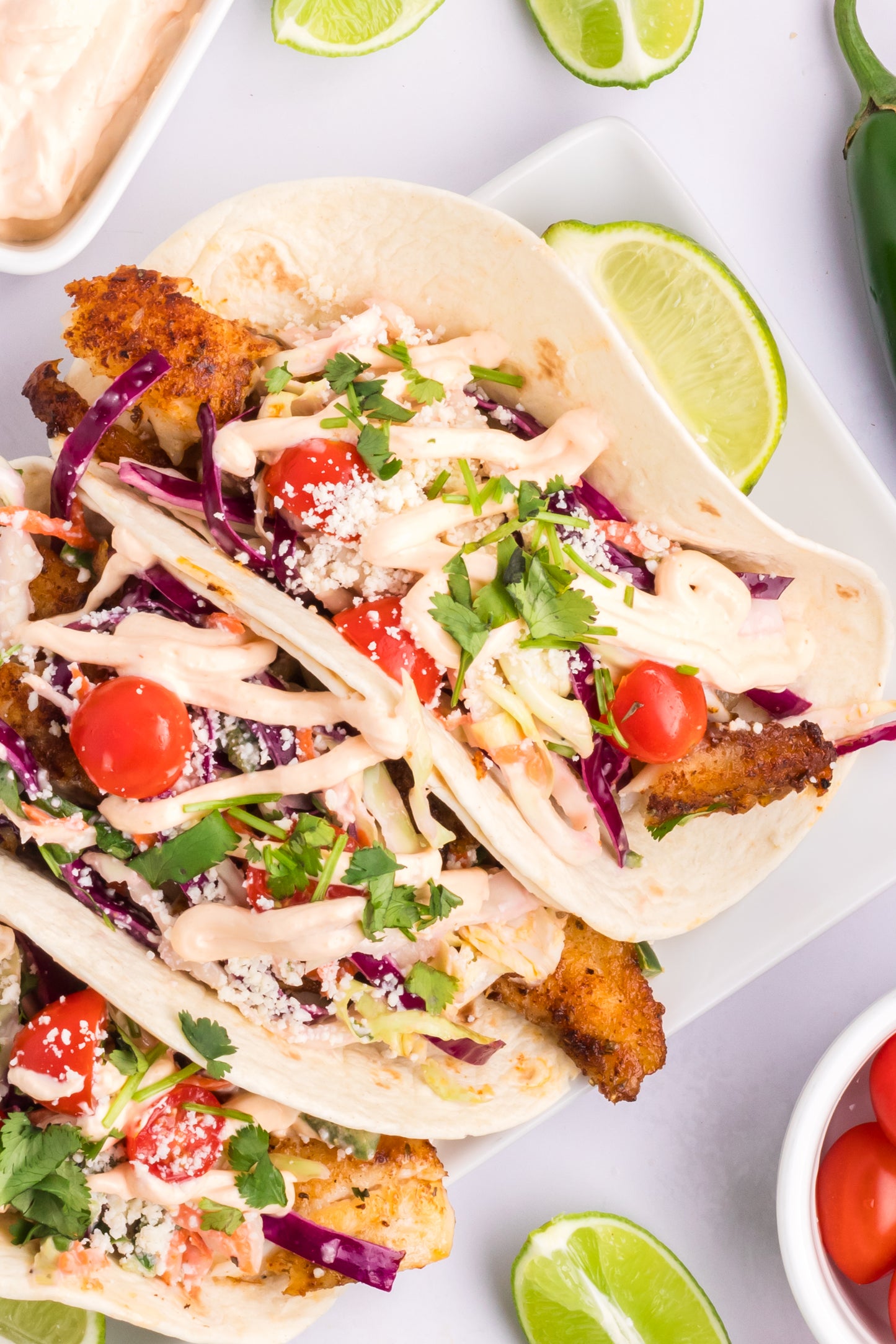Fish Tacos + Coleslaw + Sauce - Exclusive