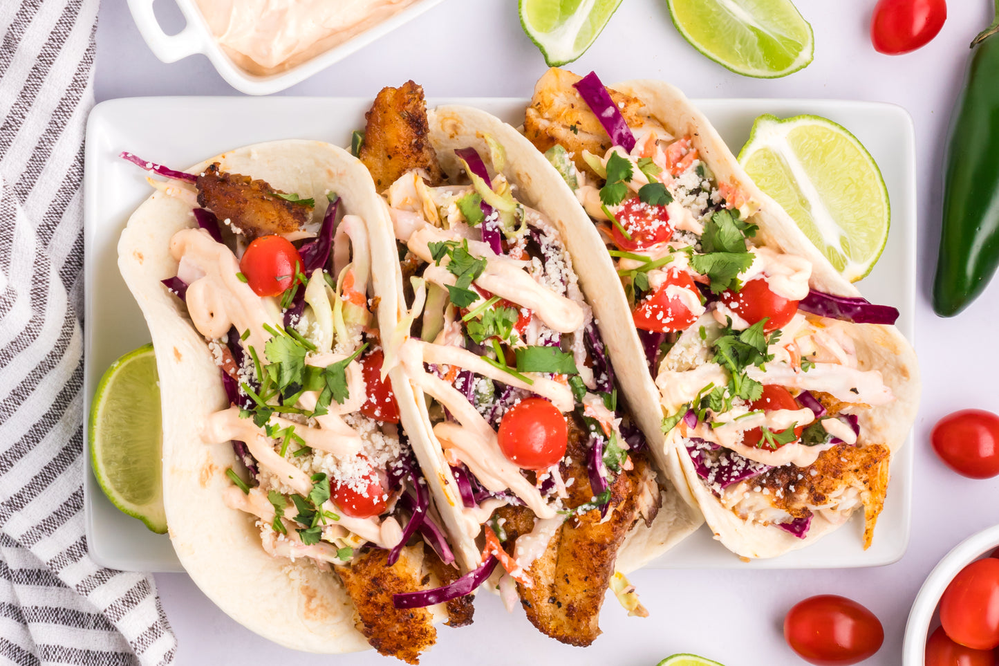 Fish Tacos + Coleslaw + Sauce - Exclusive