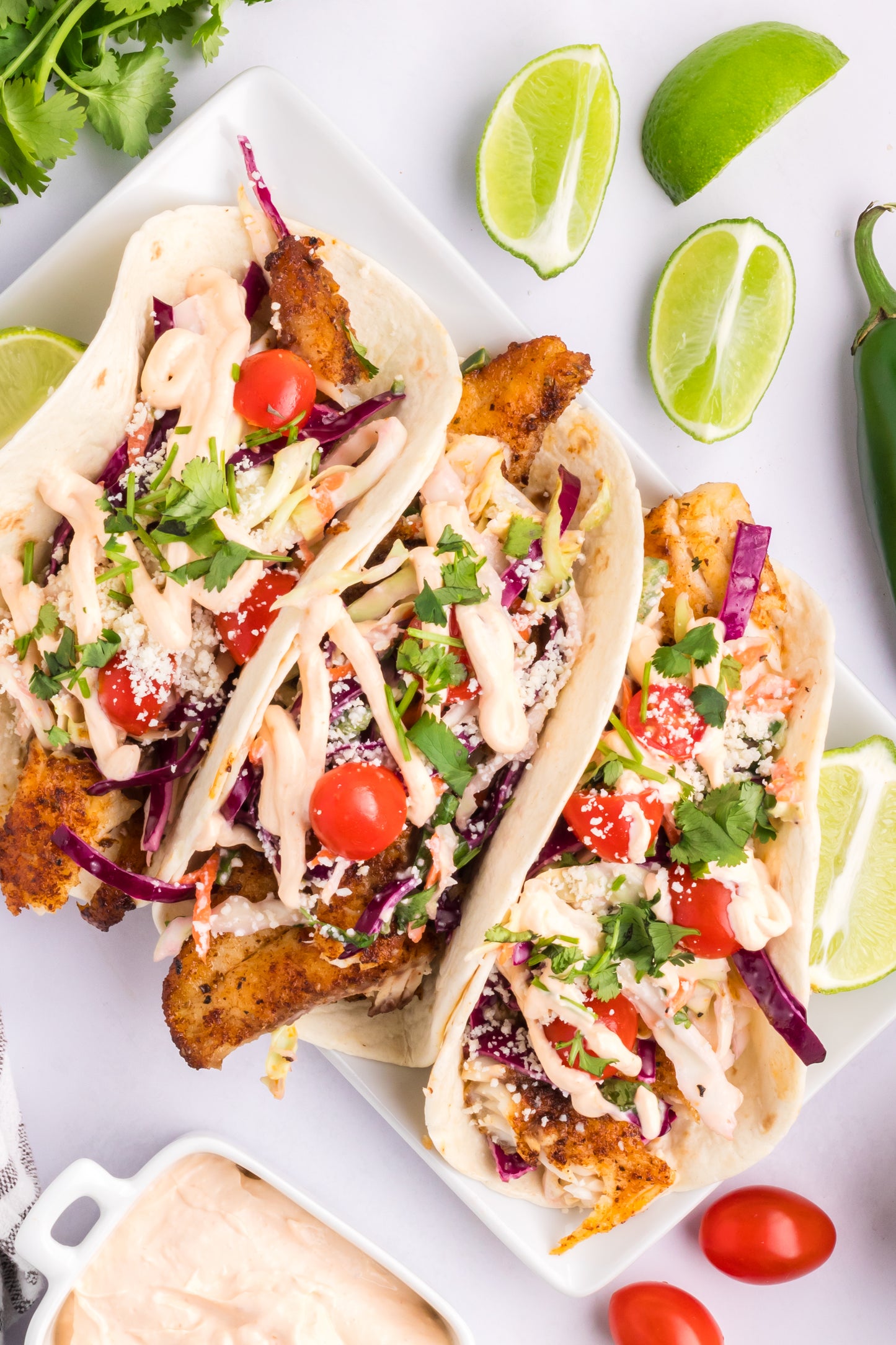 Fish Tacos + Coleslaw + Sauce - Exclusive