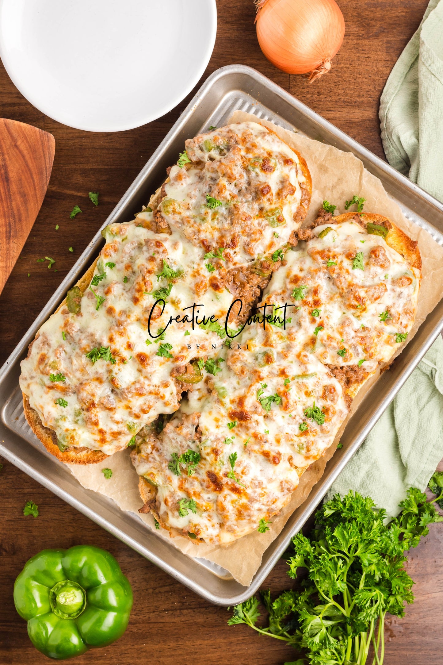 Garlic Bread Cheesesteak Sloppy Joes - Exclusive